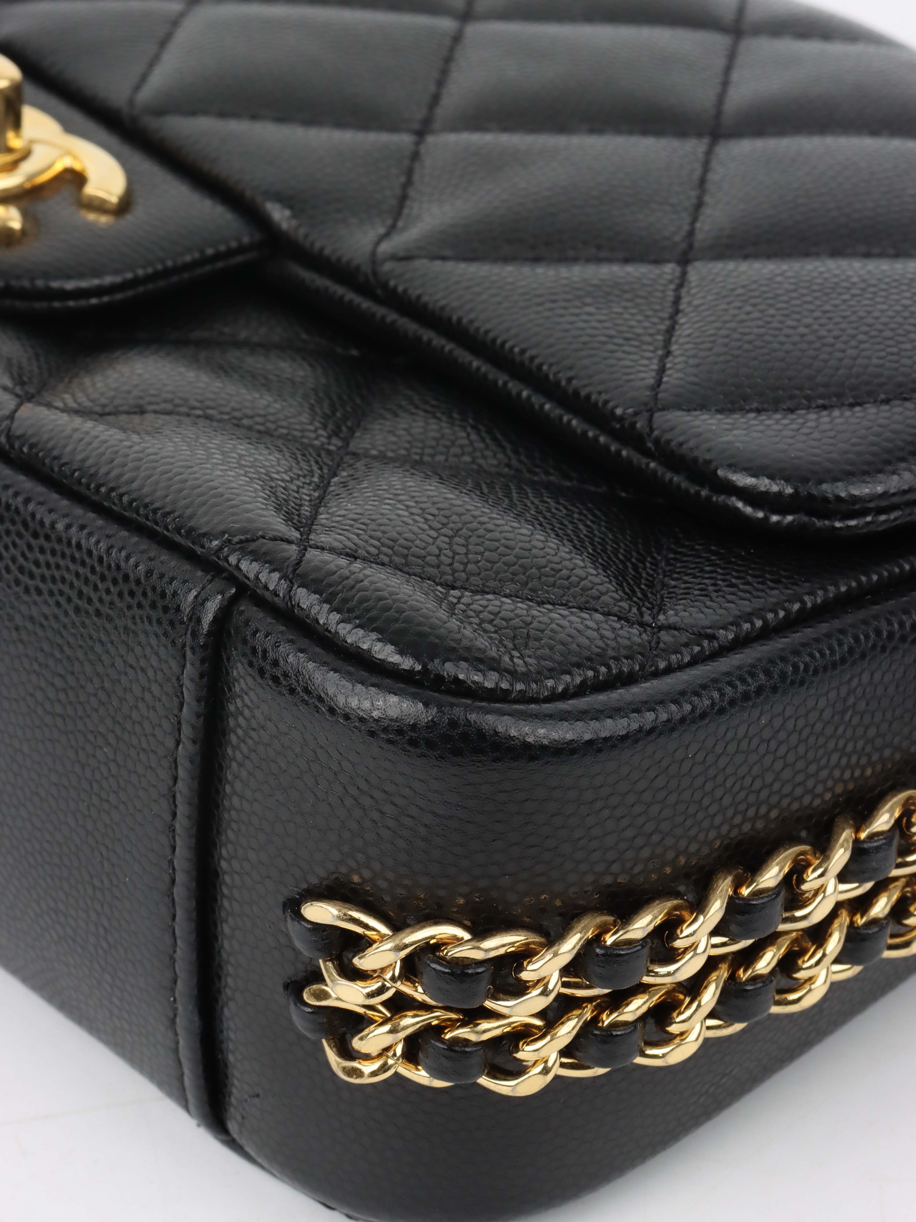 Chanel Caviar Leather Classic Flap Bag with CC Chain - Luxury Designer Handbag for Women, Perfect for Parties, Work & Everyday Use