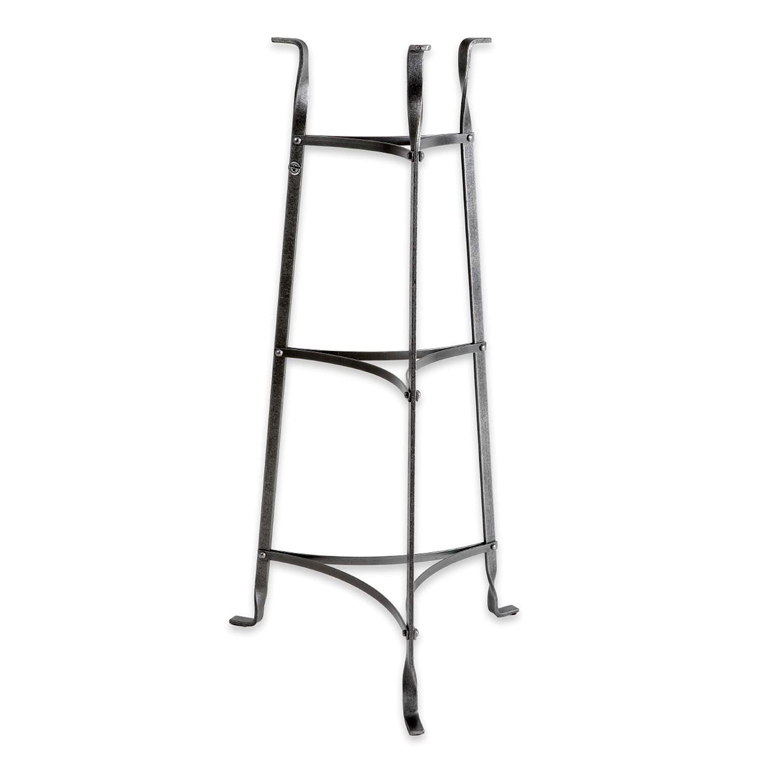 Handcrafted 3-Tier Hammered Steel Designer Stand - Elegant Home Decor for Kitchen, Bathroom or Office Organization | Perfect for Displaying Fruits, Plants & Decorative Items