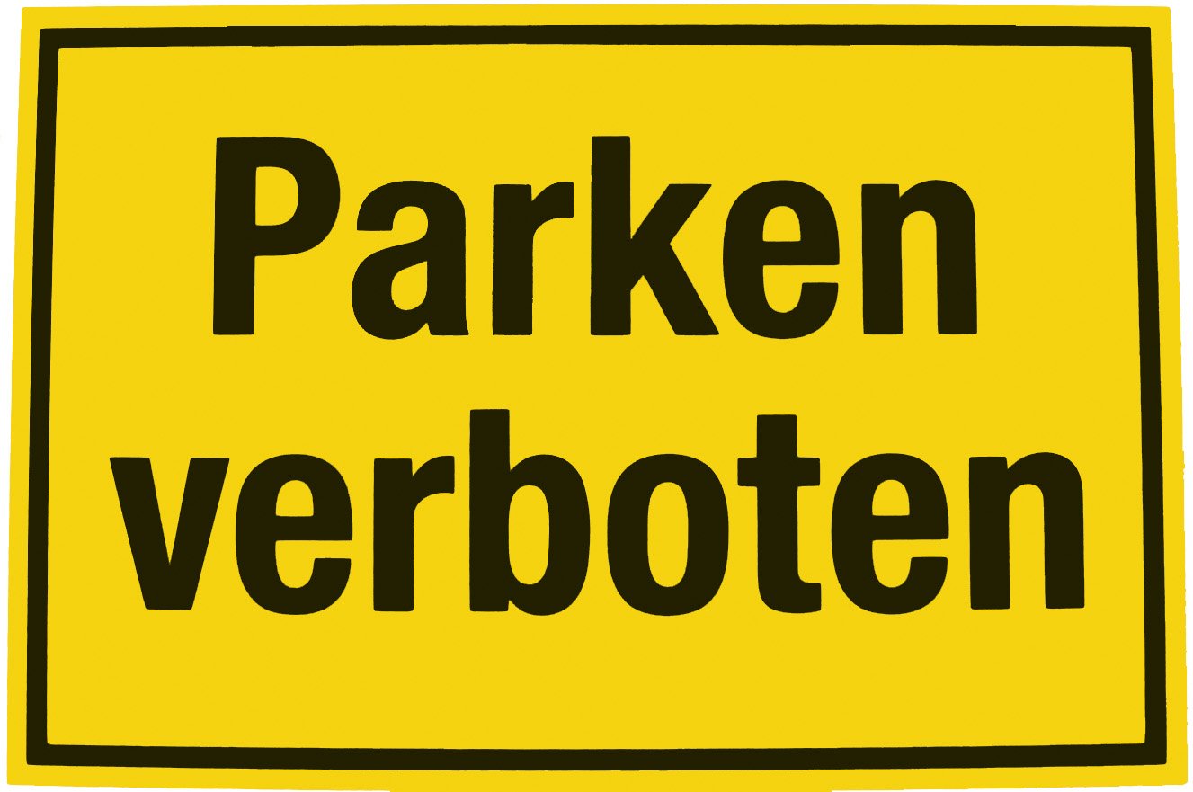 No Parking Sign - Yellow & Black, 48071440 - Durable Traffic Sign for Private Property, Parking Lots & Road Safety