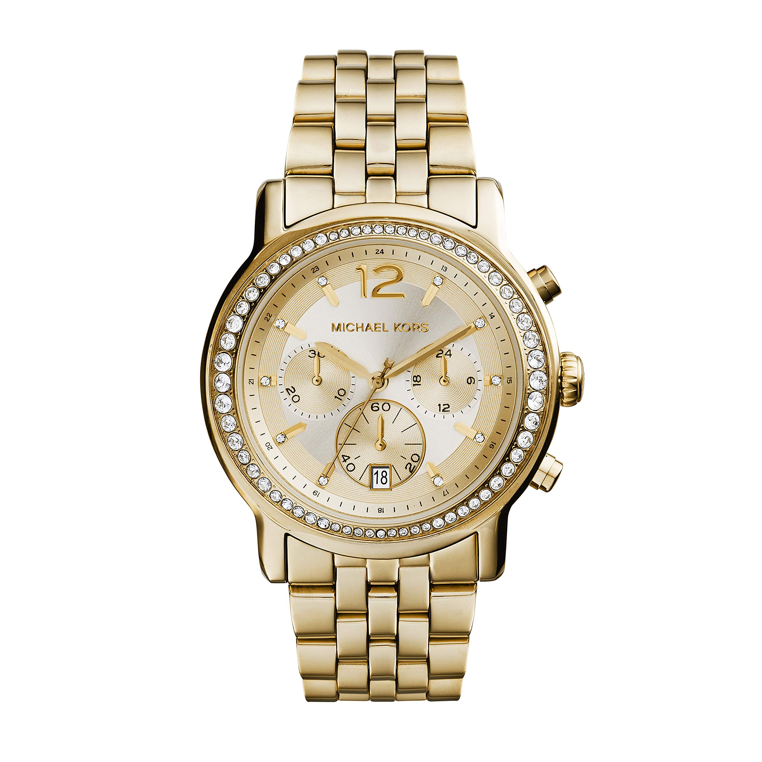 Michael Kors Women's Blair Chronograph Watch - Stainless Steel Bracelet, Gold-Tone Case, Water Resistant - Perfect for Office, Party & Everyday Wear