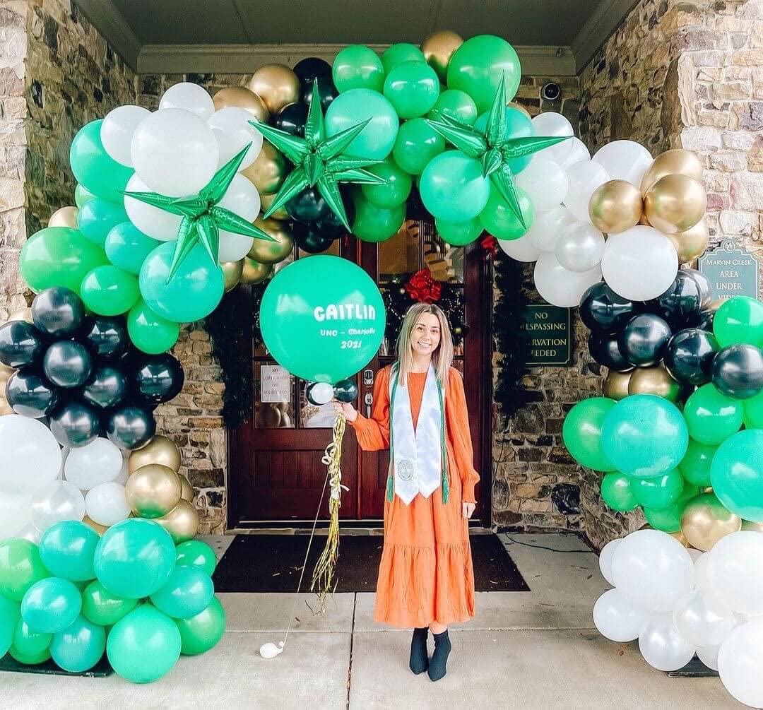 50 Pcs 26 Inch Green Foil Cone Star Balloons - 3D Starburst Mylar Balloons for Party Decorations, Christmas, Birthday & Wedding Supplies | Perfect for Indoor/Outdoor Events, Photo Backdrops & Celebration Decor