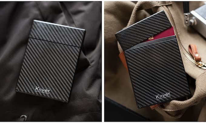 Premium Carbon Fiber Passport Holder - RFID Blocking Travel Wallet for Secure & Stylish Passport Protection - Perfect for International Travel & Business Trips