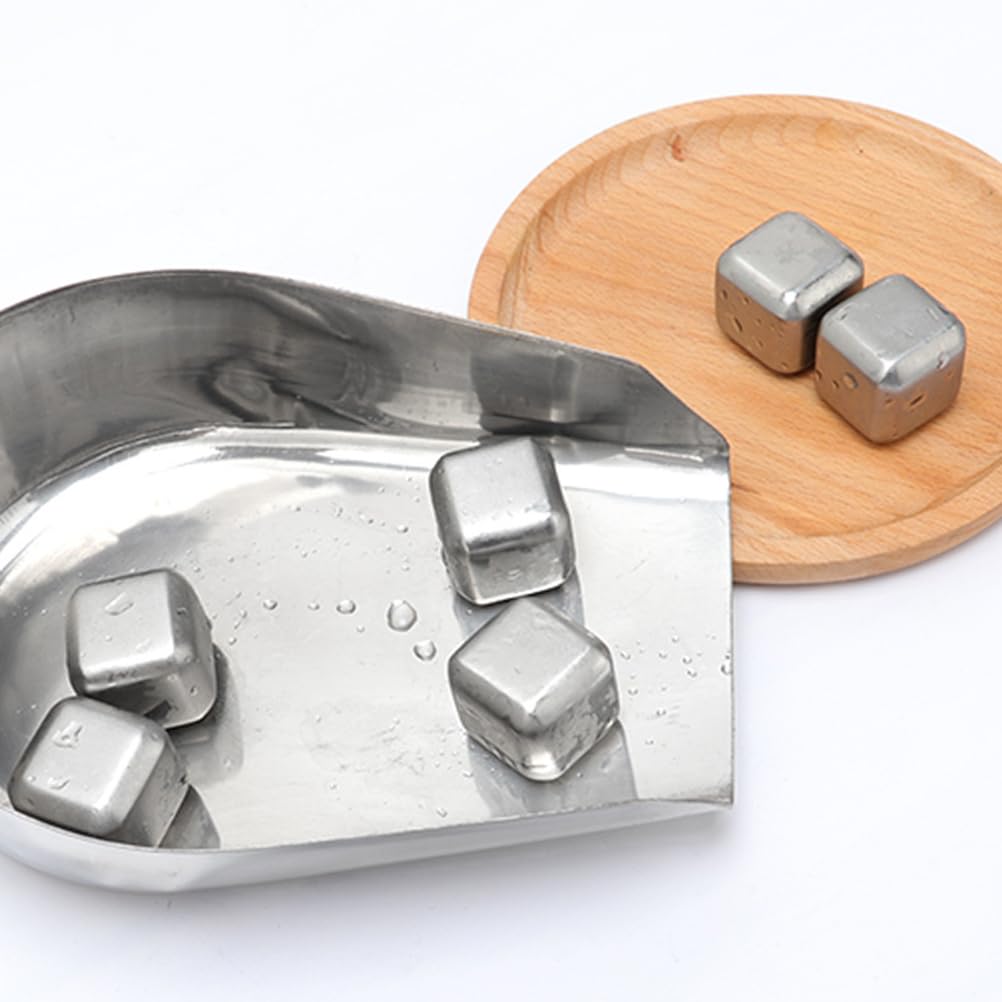 Stainless Steel Ice Scoop for Ice Maker - Large Metal Utility Scoop for Ice Cubes, Candy, Pet Food - Flat Bottom Design - Perfect for Kitchen, Bar, Restaurant & Home Use
