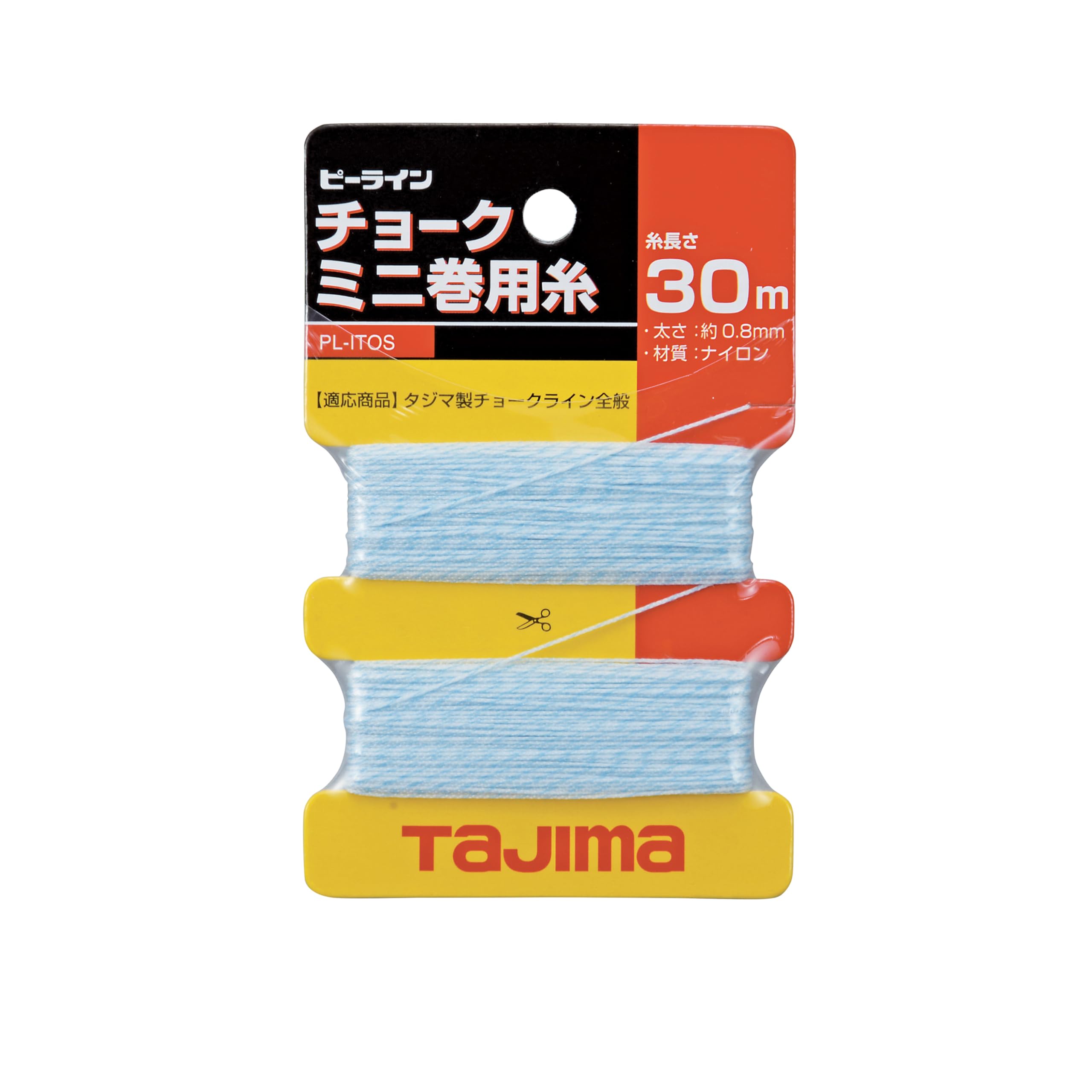 Tajima CR201RD Chalk Rite Standard Black Chalk Line - 1 Count (Pack of 1) for Construction, Carpentry, and DIY Projects