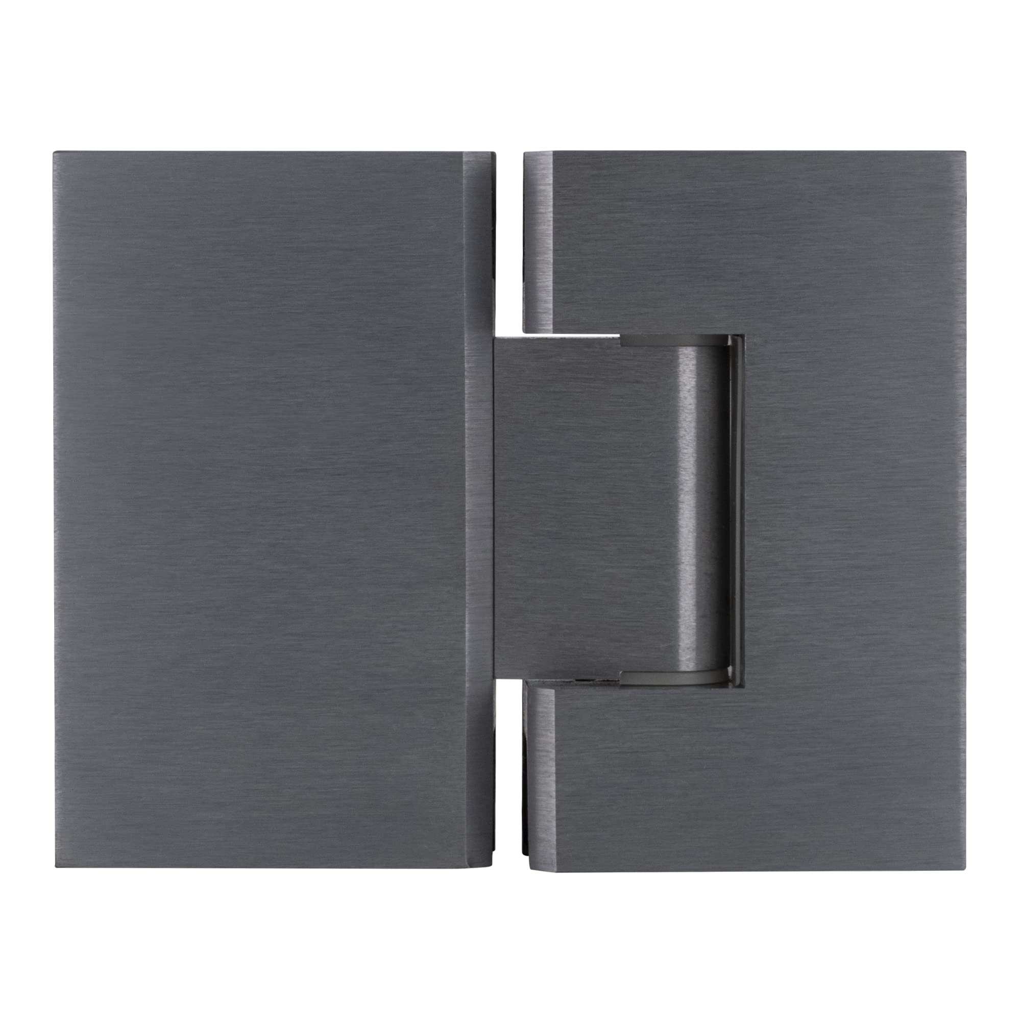 Brixwell H180GTGASC Adjustable 180 Degree Glass to Glass Door Hinge - Satin Chrome Finish for Modern Cabinets & Shower Doors - Perfect for Home & Commercial Use