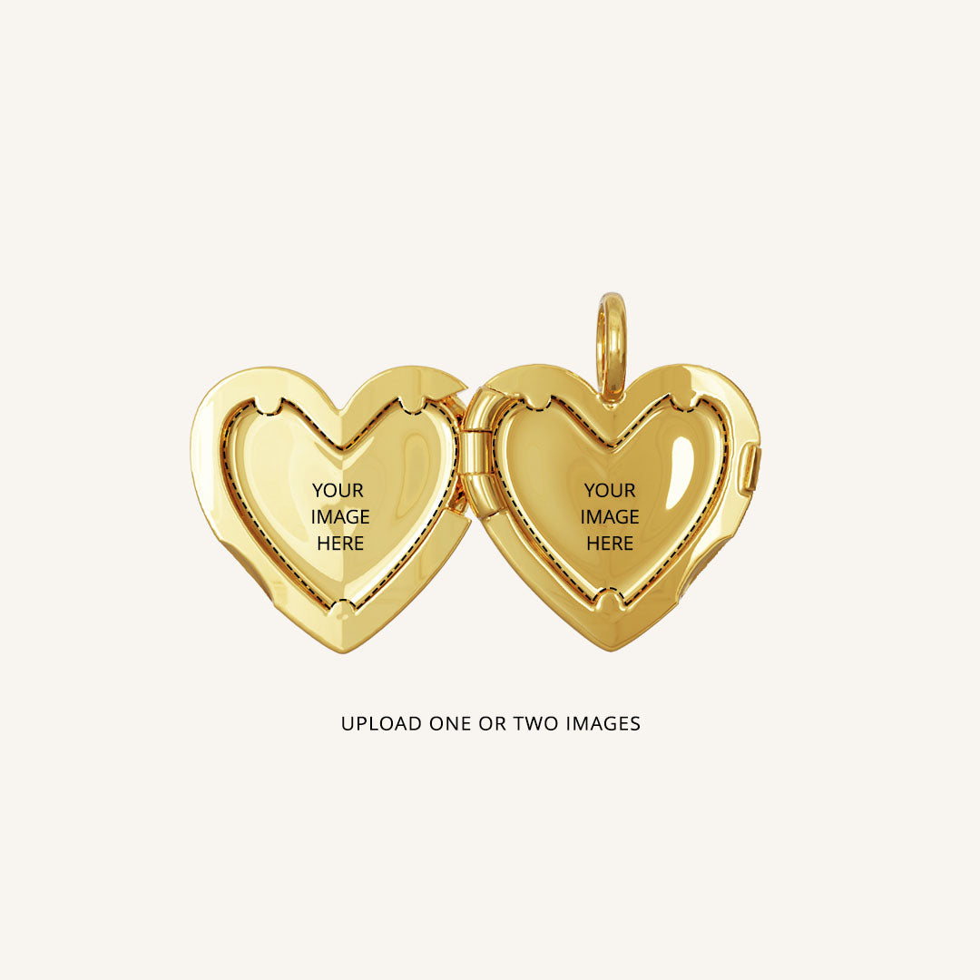 Personalized Behold Heart Photo Locket - Add Your Favorite Picture - Perfect for Valentine's Day, Anniversary & Mother's Day Gifts - Jewelry for Loved Ones
