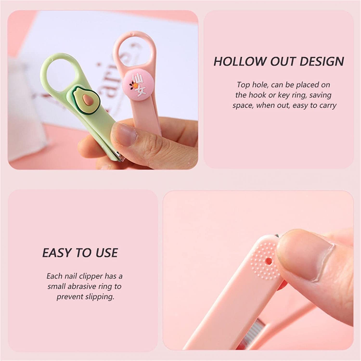 Cute Mini Cartoon Nail Clippers - Portable Manicure Scissors for Kids, Home & Travel Nail Care Tool | Perfect for Baby Care, Travel Essentials & Home Grooming Kits