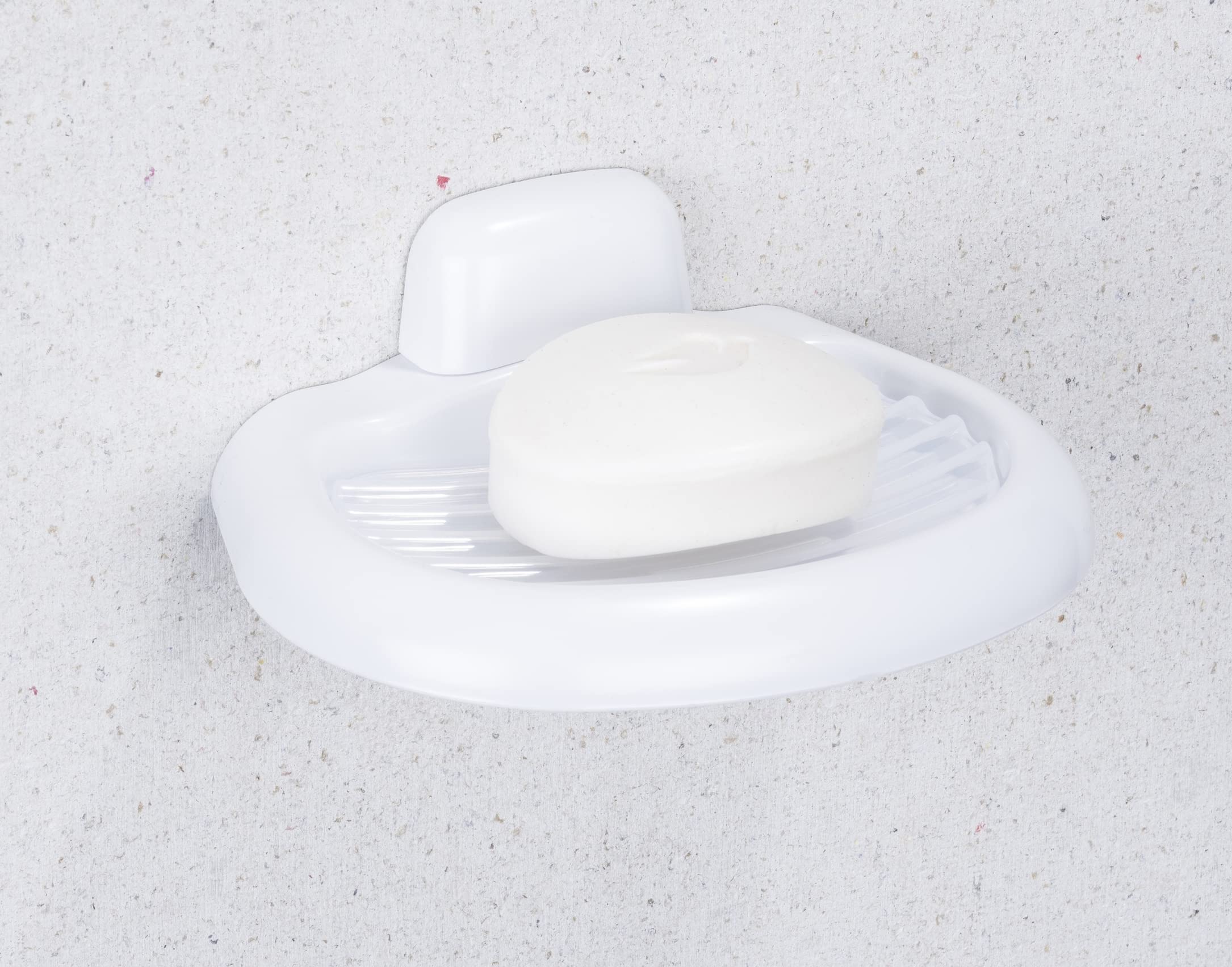 Wenko White Pure Soap Dish - Bathroom & Kitchen Organizer