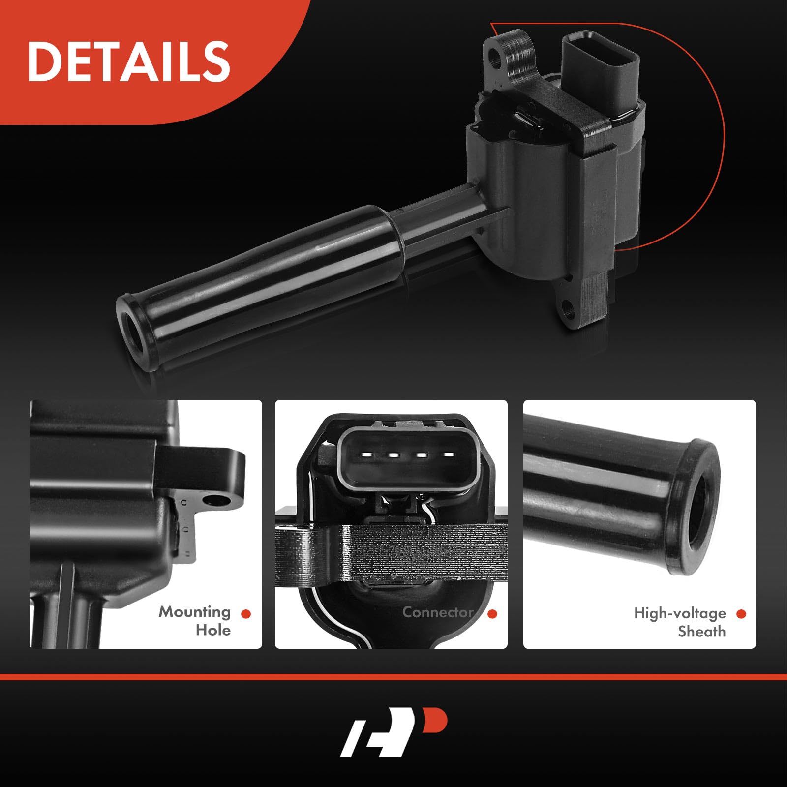 Premium Ignition Coil Pack Compatible with Jaguar XJ8 XJR XK8 XKR Vanden Plas 1999-2003 Models - 4.0L V8 Engine (4-Pin Connector) UF-415 Replacement Part - Perfect for Smooth Engine Performance & DIY Auto Repairs