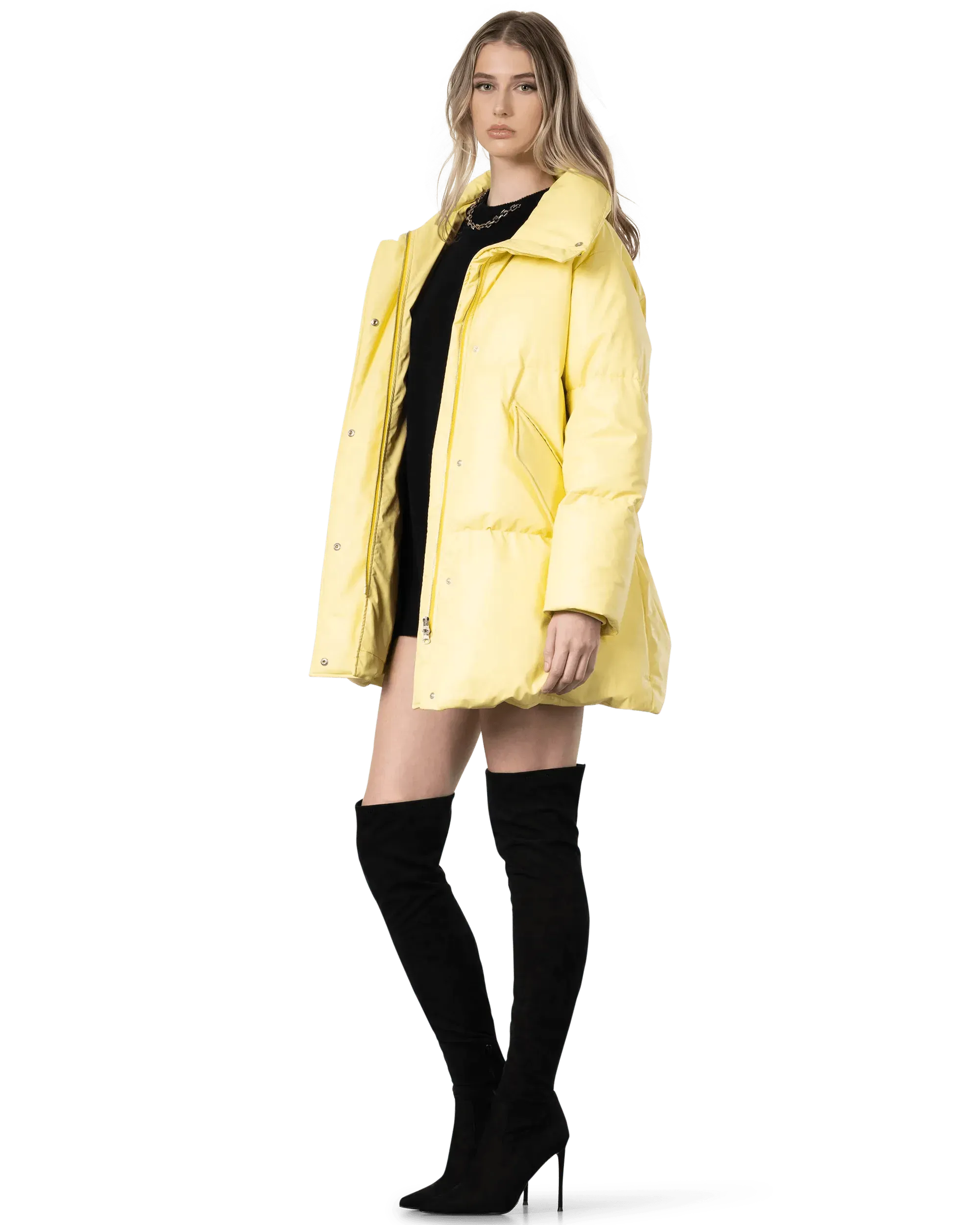 Women's High Neck Padded Jacket - Winter Warm Quilted Coat with Hood | Outdoor Activities, Casual Wear & Cold Weather Protection