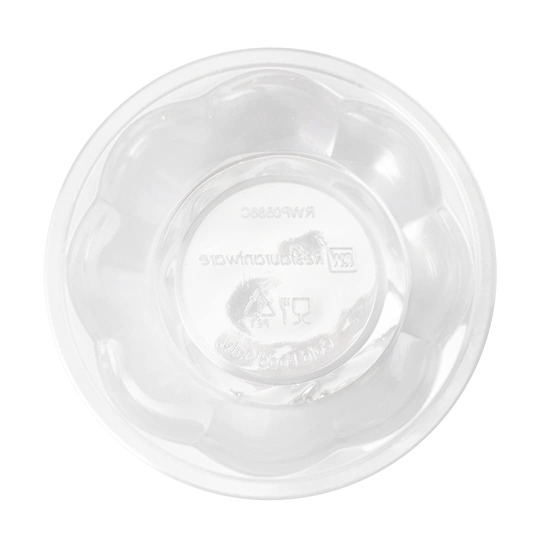 Restaurantware Thermo Tek 16oz Disposable Salad Bowls - 50 Pack Round Deli Containers | Crack & Leak Resistant | Sustainable Clear Plastic Food Bowls for Cold Foods (Lids Sold Separately) | Perfect for Restaurants, Catering & Meal Prep