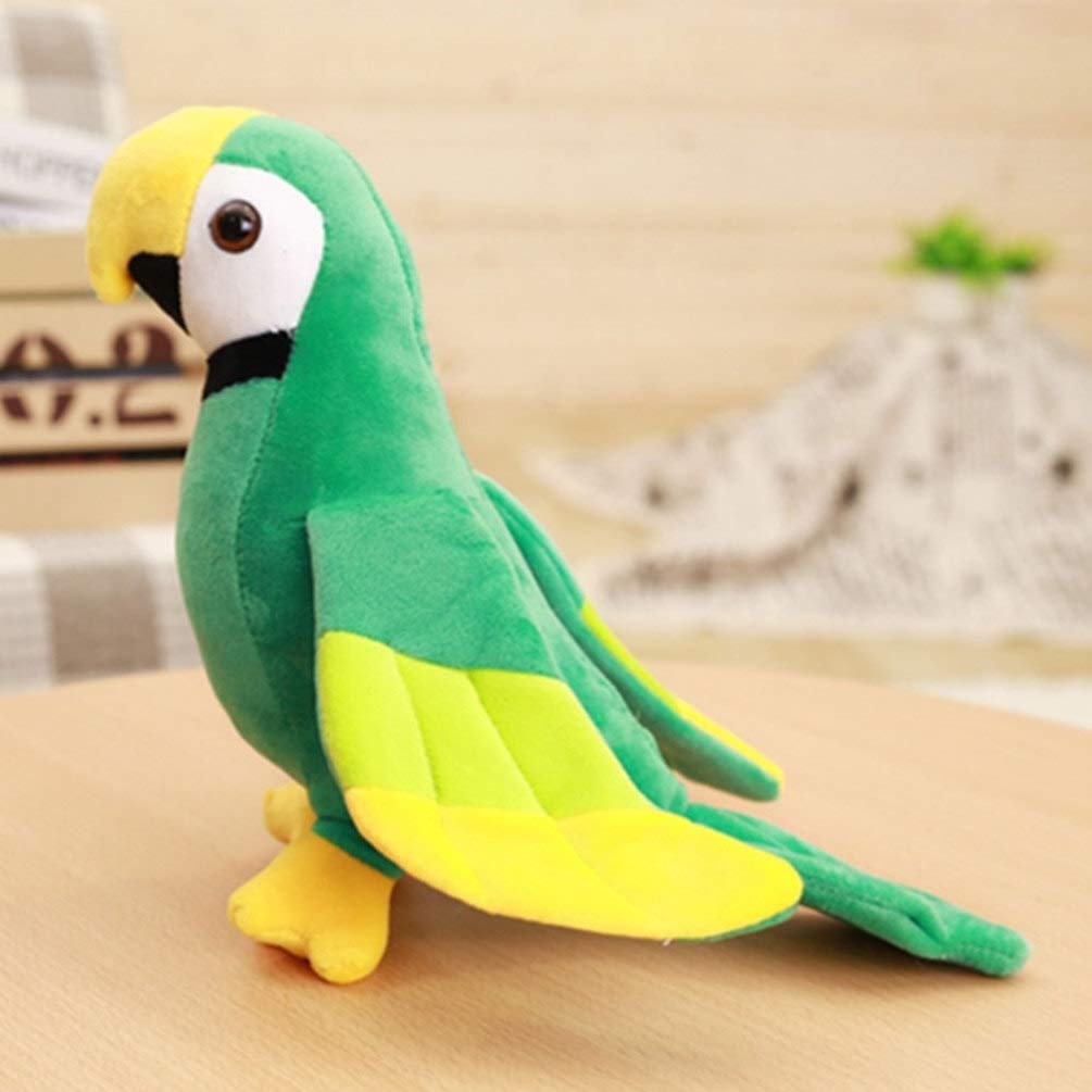 Kisangel Green Stuffed Parrot Plush Toy - 10