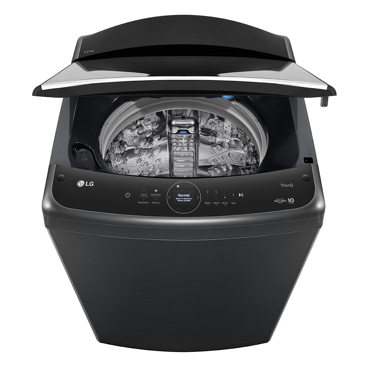 LG Series 9 12kg Top Load Washing Machine Platinum Black WTL9 12B - Large Capacity Laundry Solution for Families & Heavy Loads | Perfect for Homes, Apartments & Laundromats