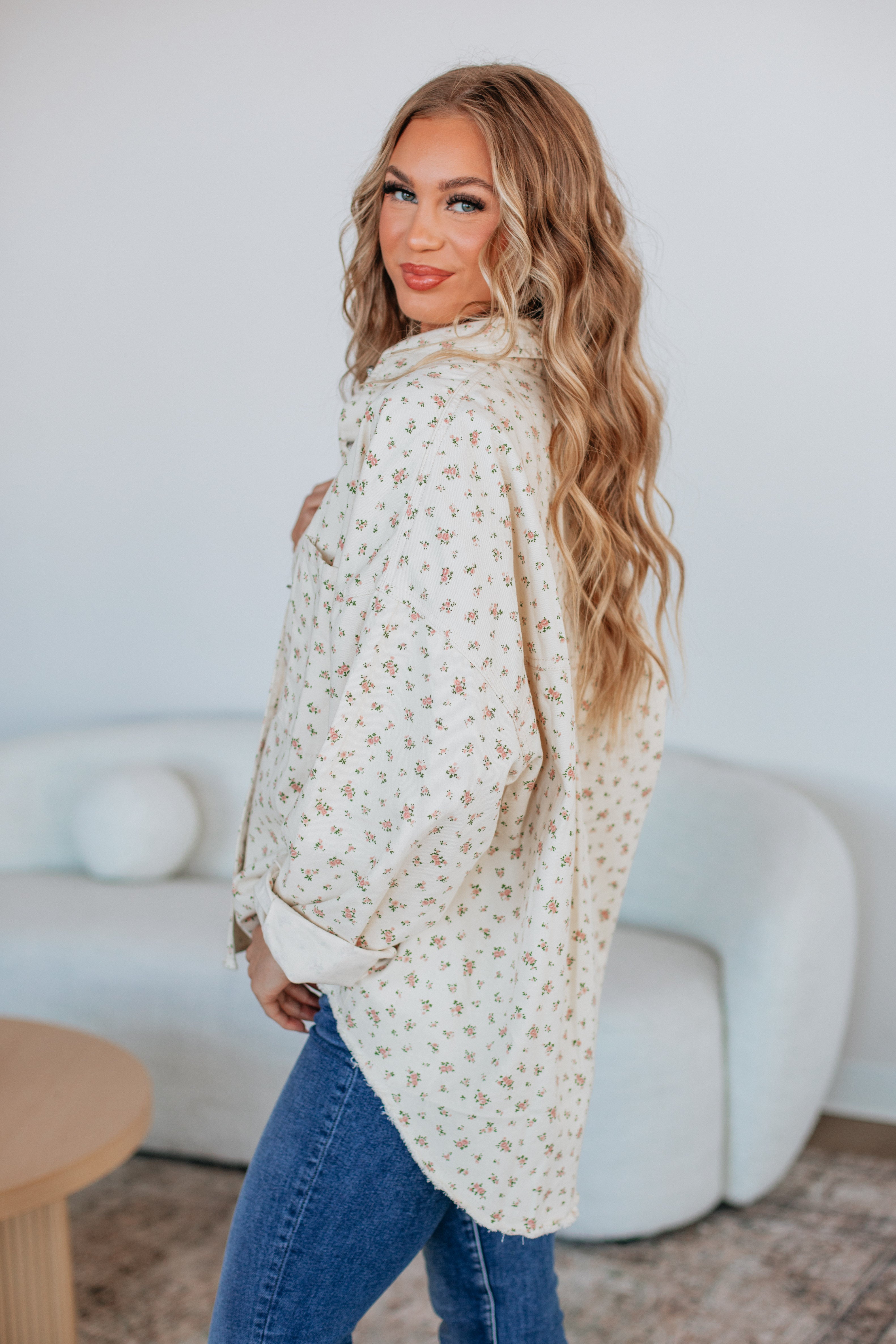 Ainara Floral Shacket - Stylish Women's Button Down Shirt Jacket for Spring & Fall | Perfect for Casual Outfits, Layering & Outdoor Activities