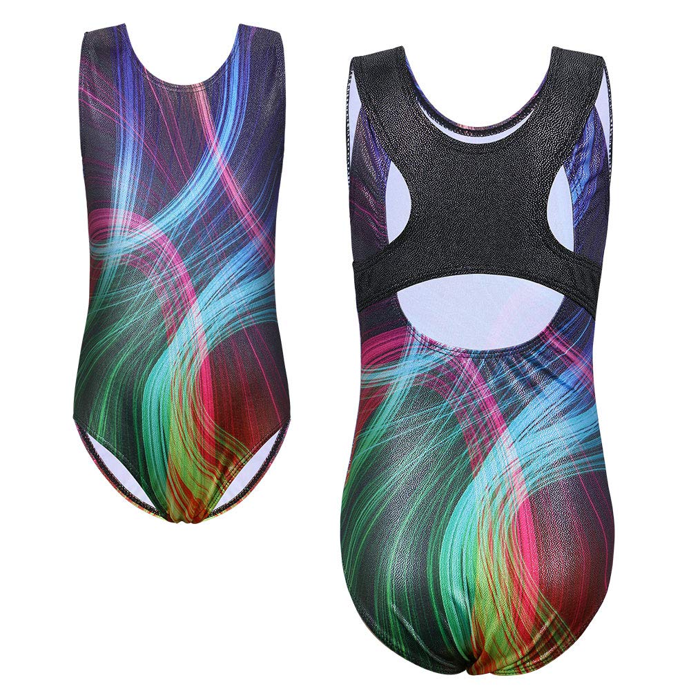 XFGIRLS Girls Gymnastics Leotards - Stretchy Athletic Dance Wear for Kids - Perfect for Ballet, Cheerleading & Gymnastics Practice