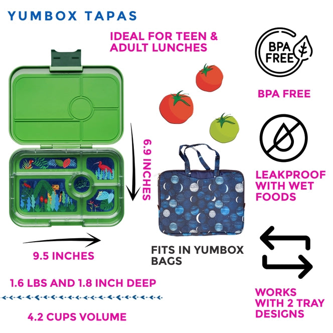 Yumbox 5 Compartment Bento Lunch Box - Leakproof Food Container for Kids & Adults - Perfect for School, Work, Picnics & Travel