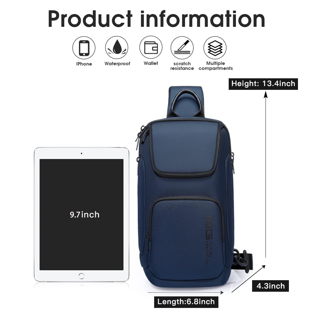 BANGE Sling Bag for Men & Women - Lightweight Crossbody Shoulder Backpack with Adjustable Strap, Water-Resistant Travel Bag for Hiking, Gym, Work & Daily Use