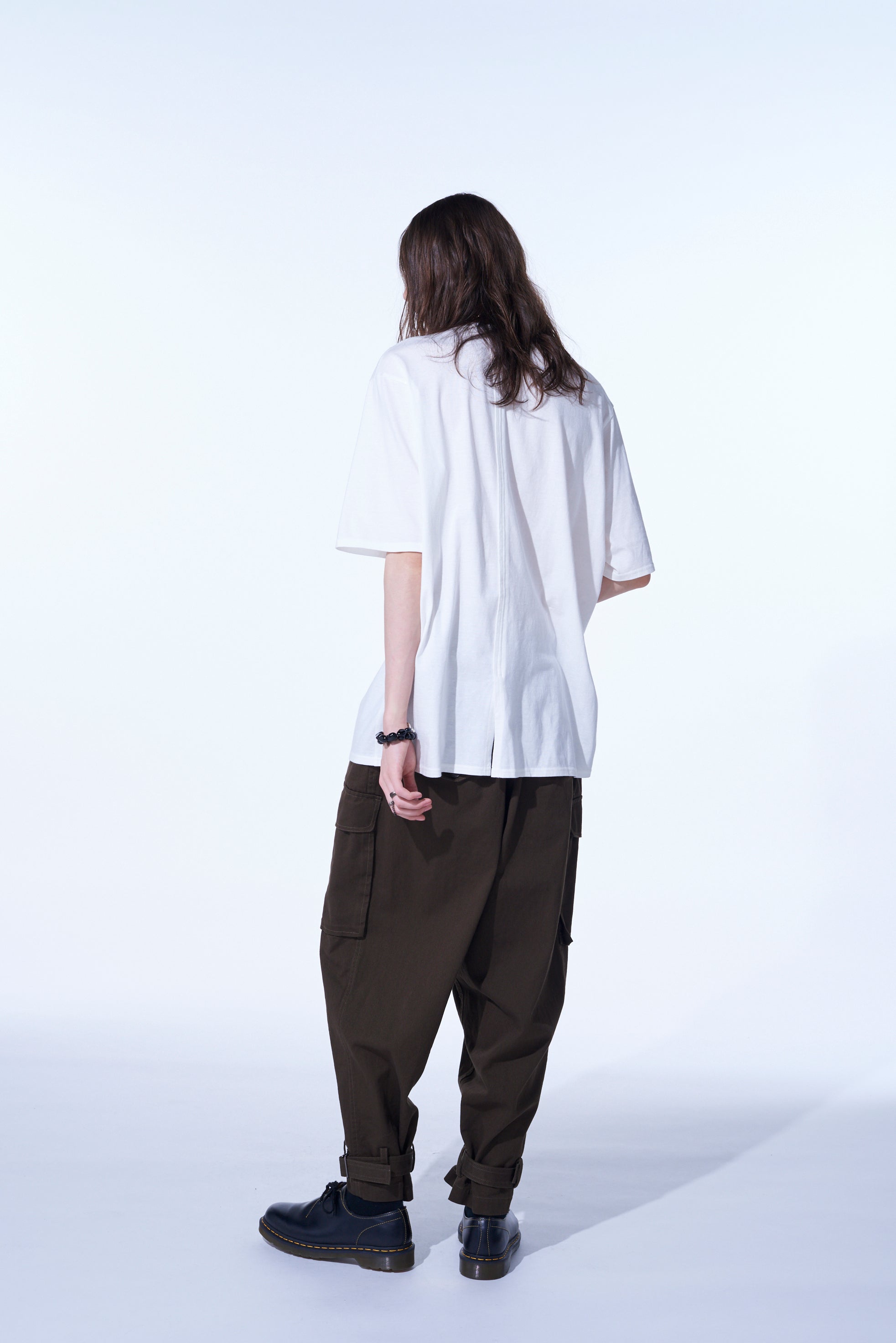 Premium Cotton Jersey Vertically Grafted T-Shirt with Side Hem Slits - Soft Breathable Tee for Casual Wear & Street Style Outfits