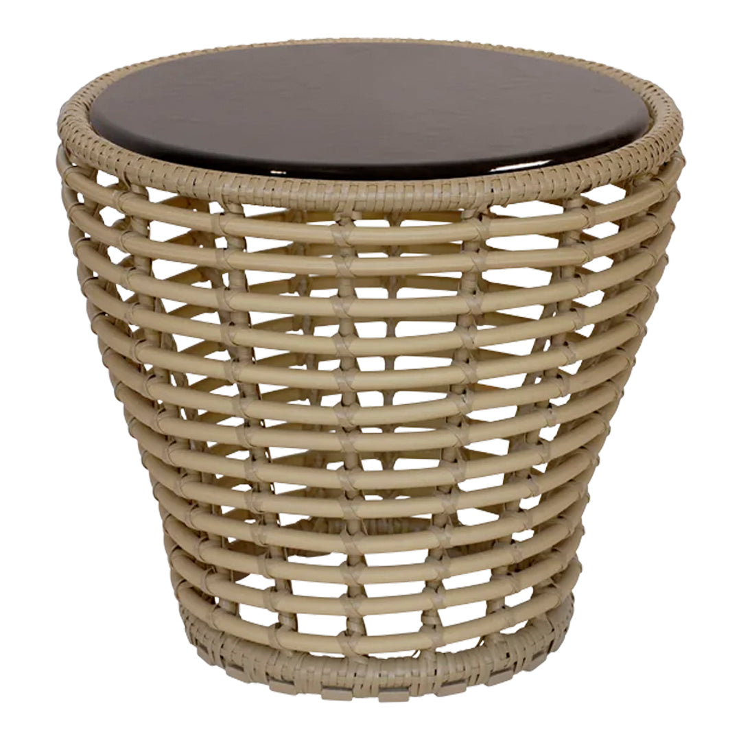 Outdoor Wicker Coffee Table - Small Patio Furniture for Garden, Balcony & Poolside Relaxation