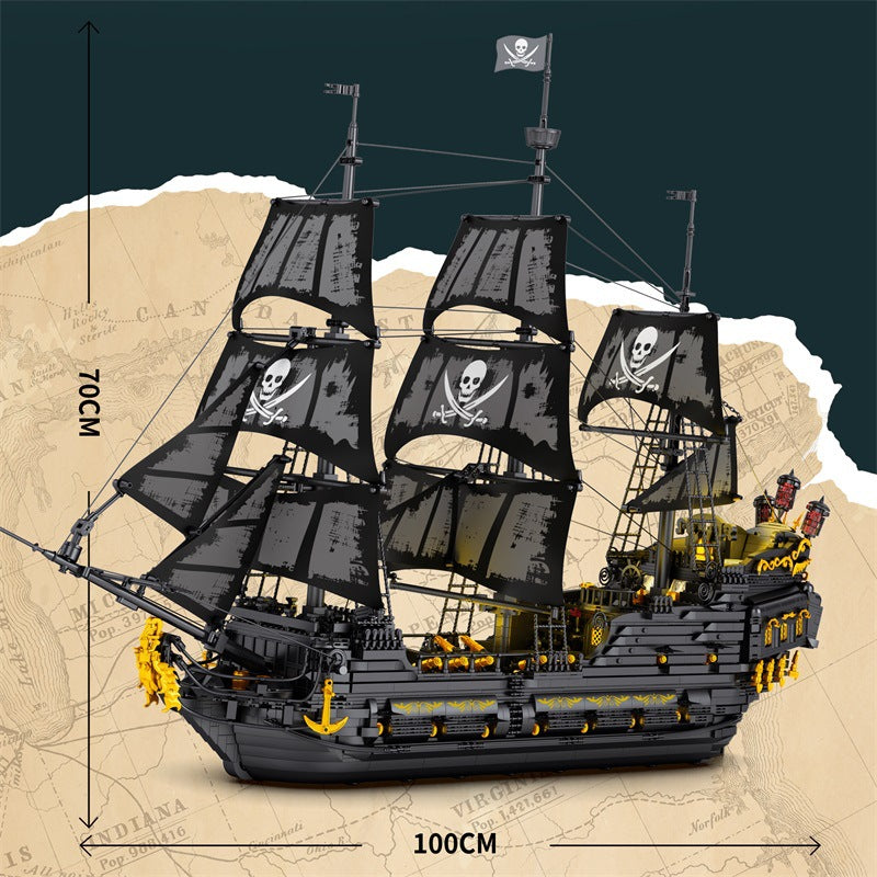 Reobrix 66036 Black Pearl Pirate Ship Building Blocks Set - 4708pcs Model Kit for Adults & Teens - Perfect for Collectors, Display & Gift Giving - Inspired by Classic Pirate Adventures
