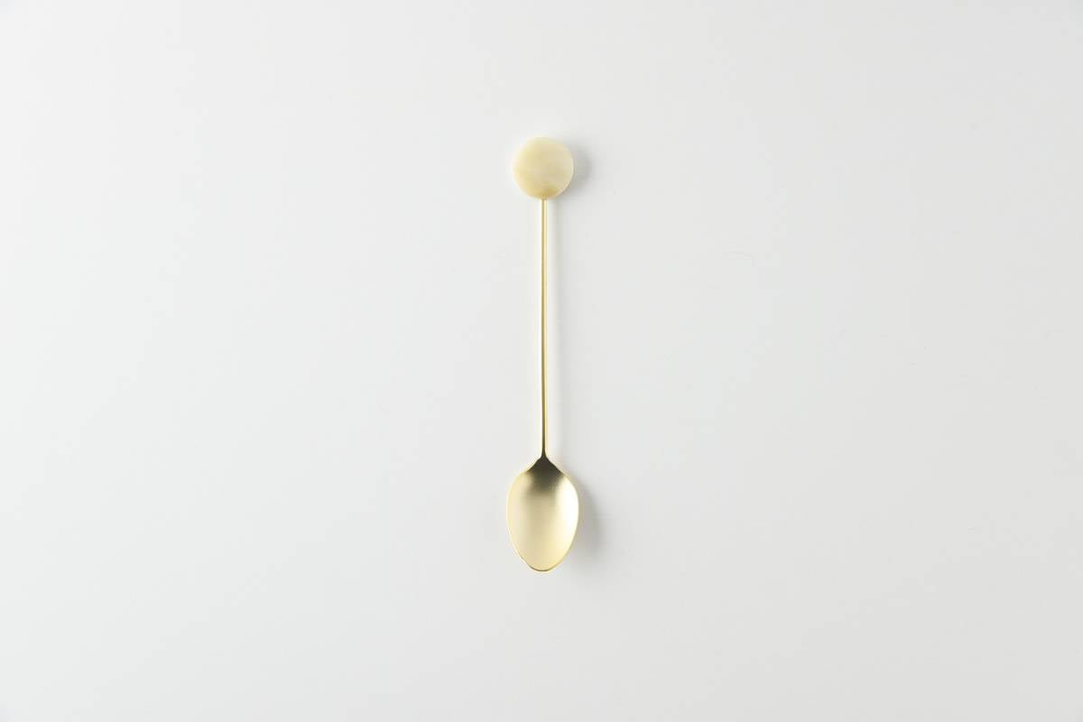 Premium Matte Gold Teaspoon Set with Acrylic Block - 9-Piece Elegant Tea Spoon Collection for Coffee, Dessert, and Tea Party Serving - Perfect for Home, Restaurant, and Gift Giving