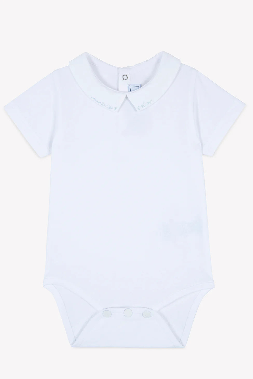 Tartine Et Chocolat Embroidered Collar Baby Onesie - Soft Cotton Stitch Design for Newborns & Infants | Perfect for Photo Shoots, Christenings & Special Occasions