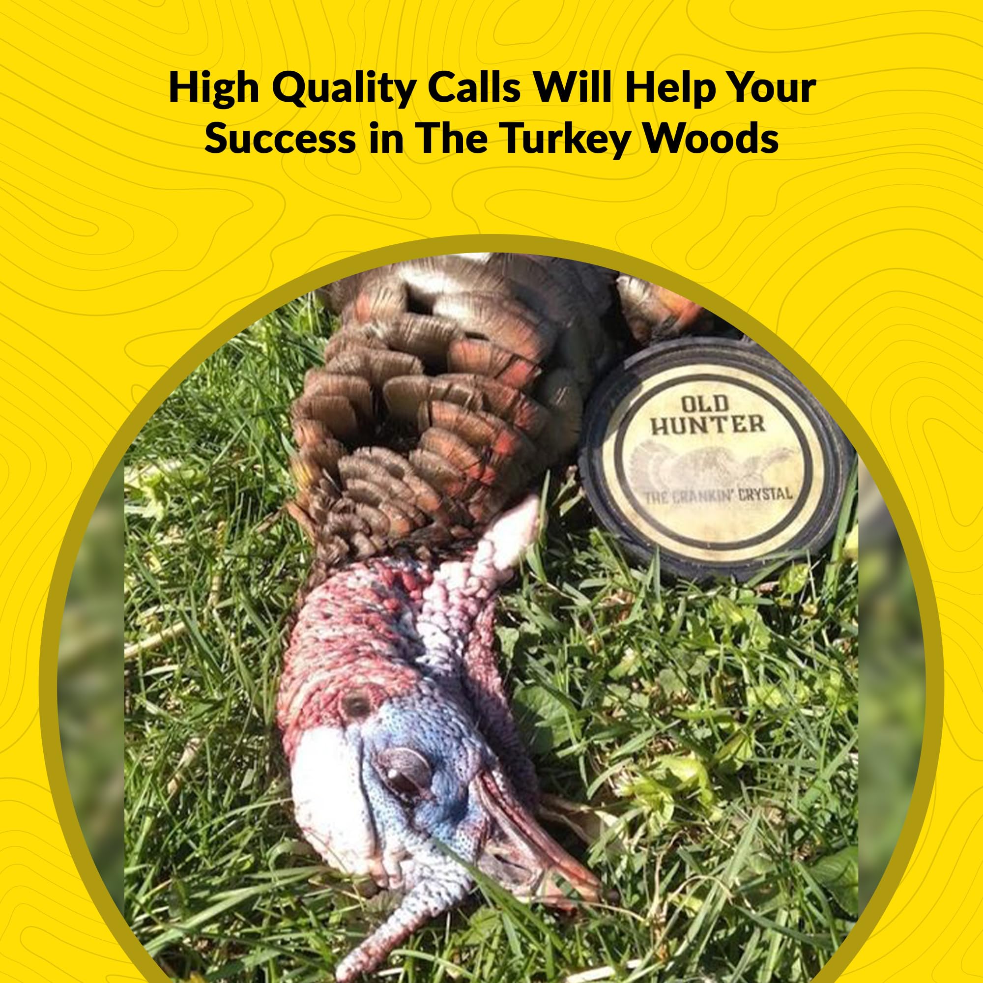 Premium Turkey Pot Calls - Realistic Glass & Slate Turkey Calls with Strikers - Best Hunting Lures for Wild Turkey (Perfect for Spring Hunting & Outdoor Adventures)