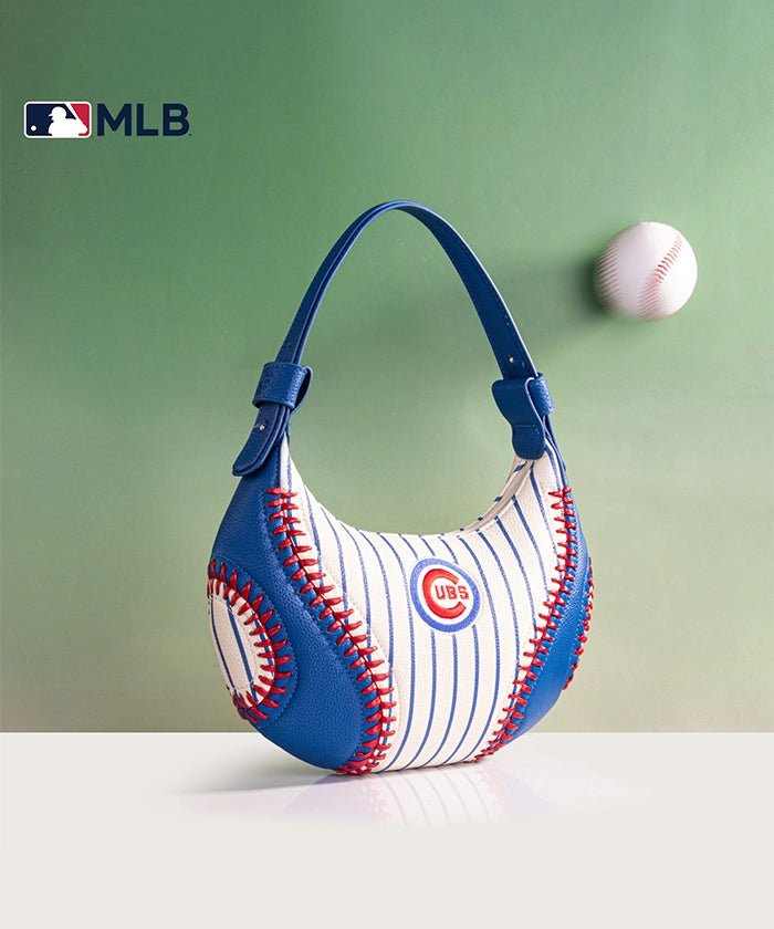 MLB Chicago Cubs Team Hobo Bag - Stylish Crossbody Shoulder Bag for Women & Men - Perfect for Baseball Games, Travel & Everyday Use