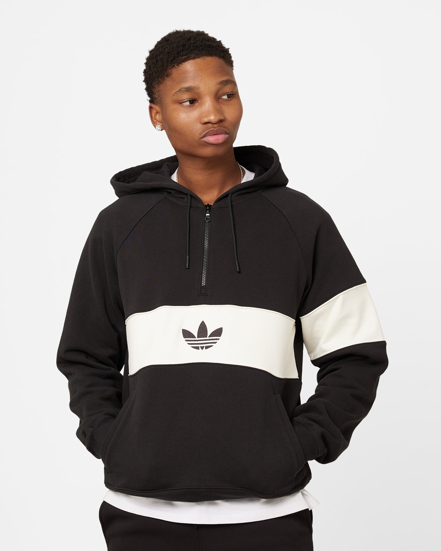 Adidas Hack NY Hoodie for Men - Black Zip Up Hooded Sweatshirt | Comfortable & Stylish Casual Wear for Gym, Running & Everyday Use