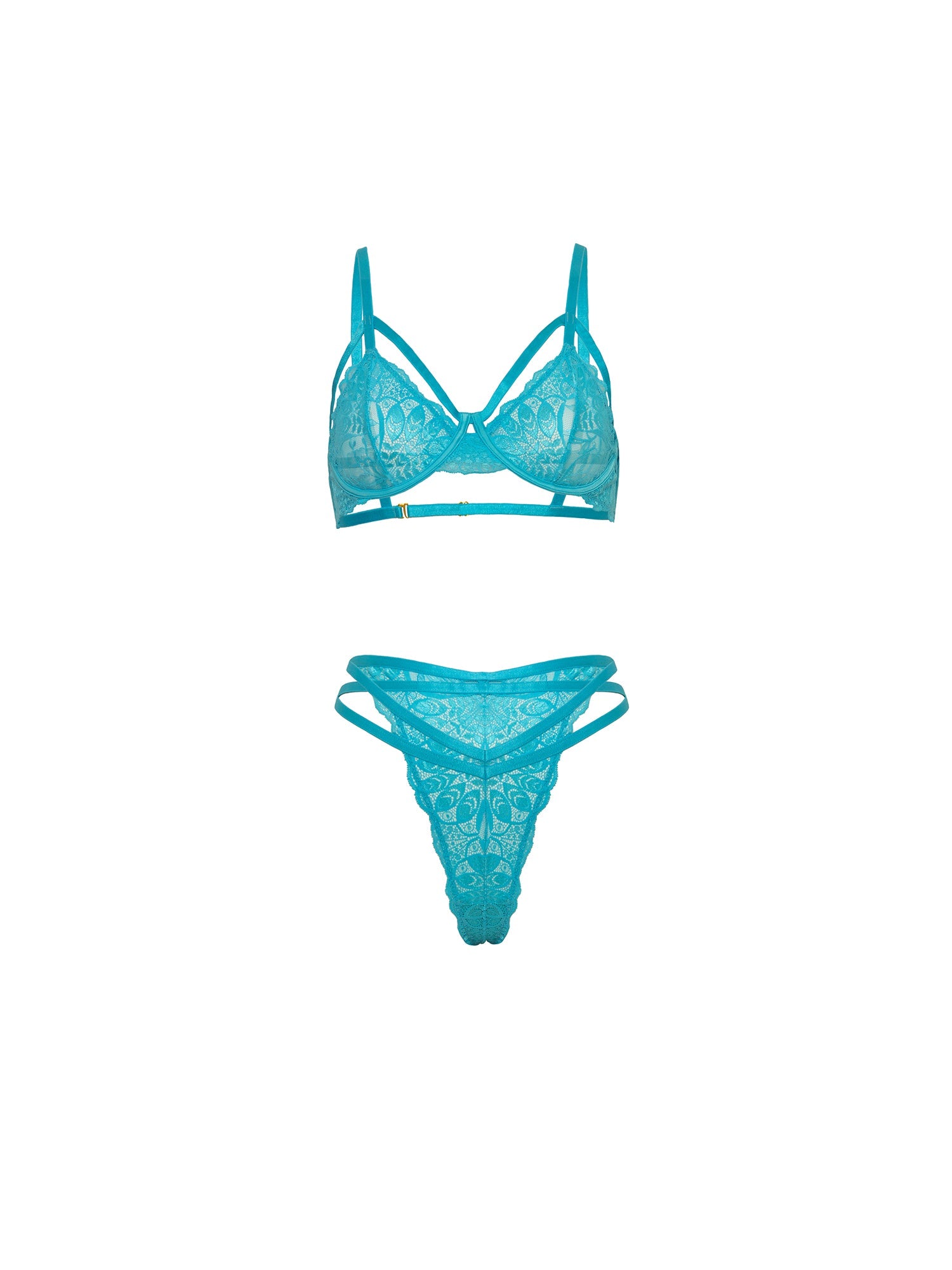 Sexy Raya Cage Bra Set - Lace Bralette & Garter Belt for Women | Perfect for Valentine's Day, Boudoir Photography & Sensual Lingerie Nights