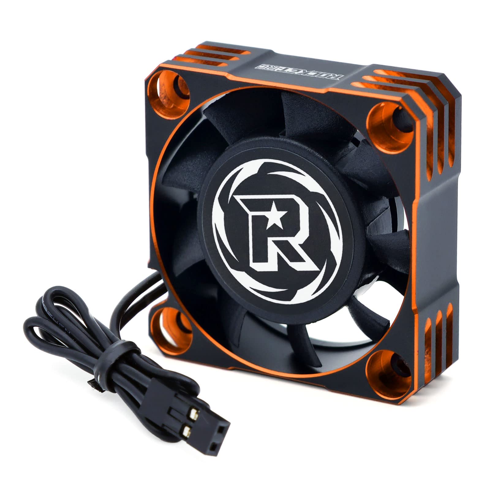 Surpass Rocket 40x40mm 16000RPM Waterproof RC Cooling Fan - High Speed ESC & Motor Fan for 1/10 1/8 Scale RC Cars & Trucks (Orange Black) - Perfect for Off-Road Racing & Extreme Performance Cooling