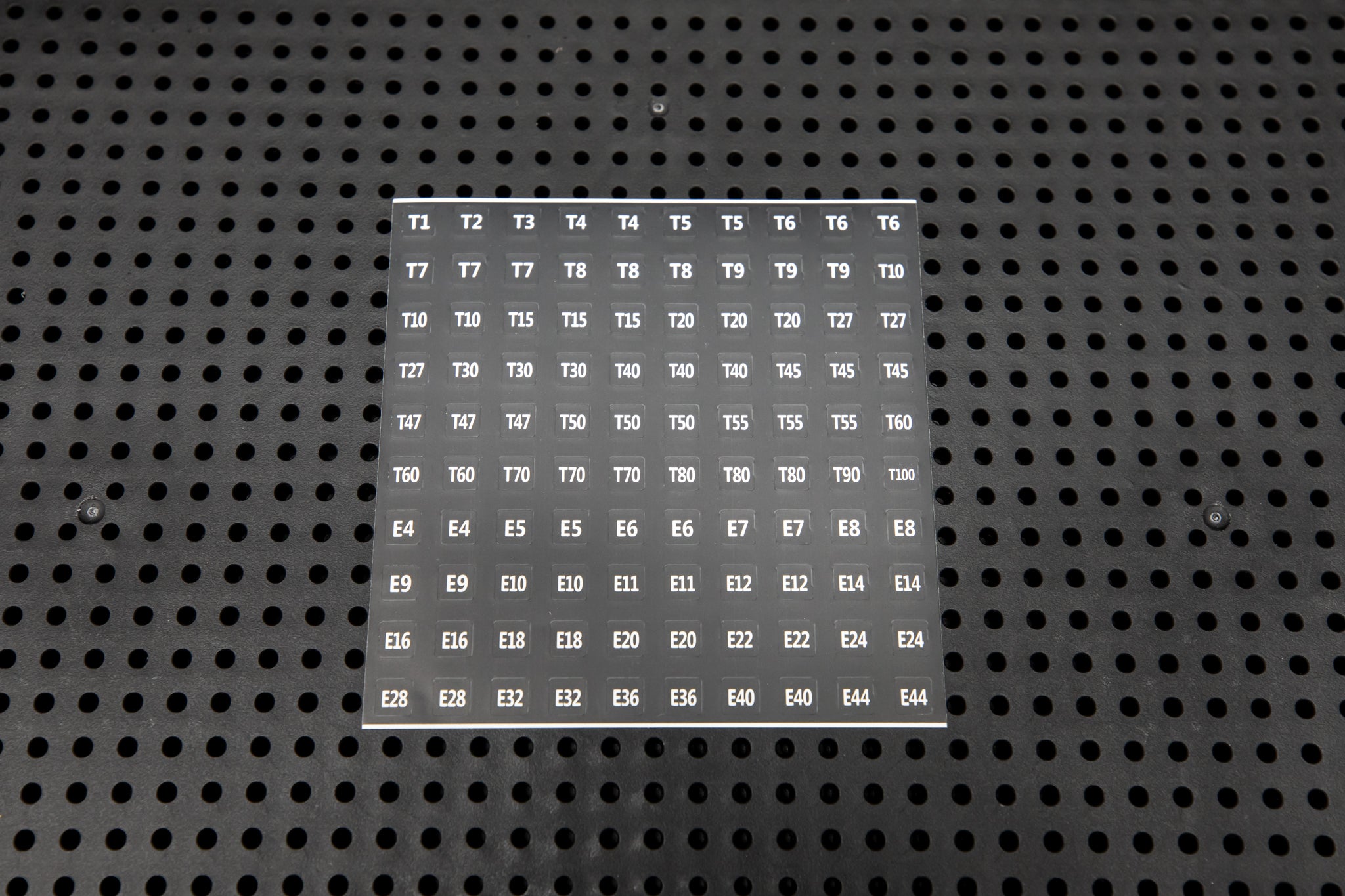 Durable Tool Grid Identification Labels - Waterproof & Customizable for Workshop, Garage & Industrial Organization - Perfect for Toolbox, Storage & Equipment Labeling