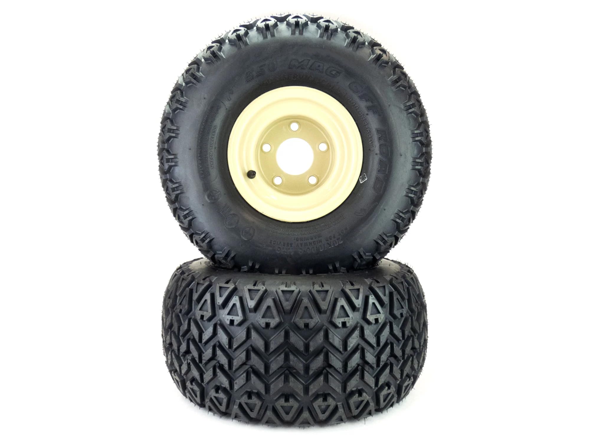 2-Pack 20x10.00-8 All Terrain Tires for Grasshopper 618 Series Mowers - Heavy Duty Replacement Tires (Fits Part #483921) - Perfect for Lawn Care, Landscaping & Rough Terrain