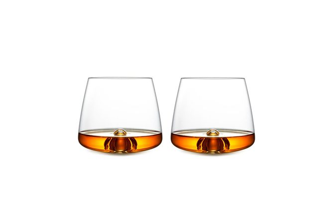 Premium NORMANN COPENHAGEN Whiskey Glasses Set of 2 - Elegant Crystal Clear Tumbler Glasses for Scotch, Bourbon & Cocktails - Perfect for Home Bar, Gifts & Dinner Parties
