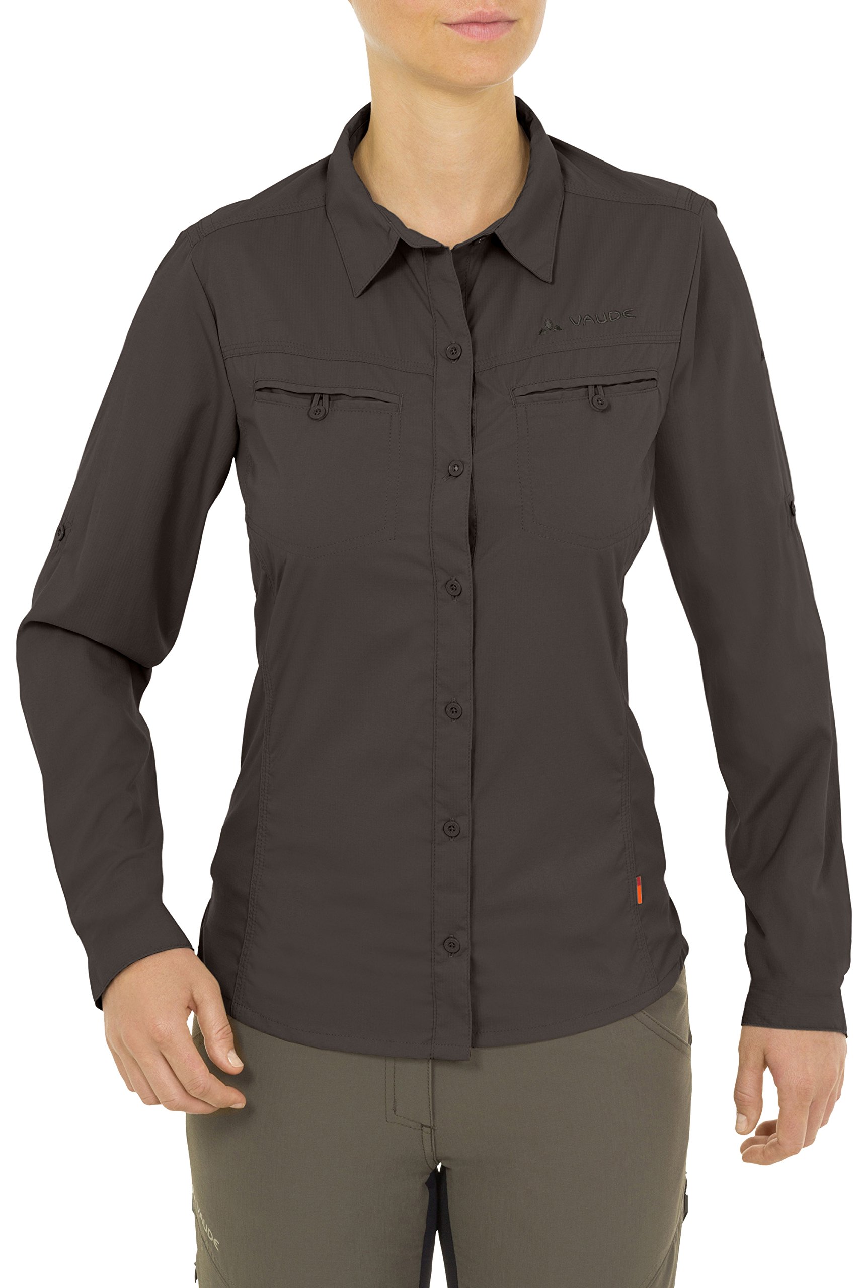 VAUDE Women's Farley Long Sleeve Shirt - Lightweight Hiking & Outdoor Travel Shirt for Women, Breathable Quick-Dry Activewear (Perfect for Camping, Backpacking & Adventure Travel)