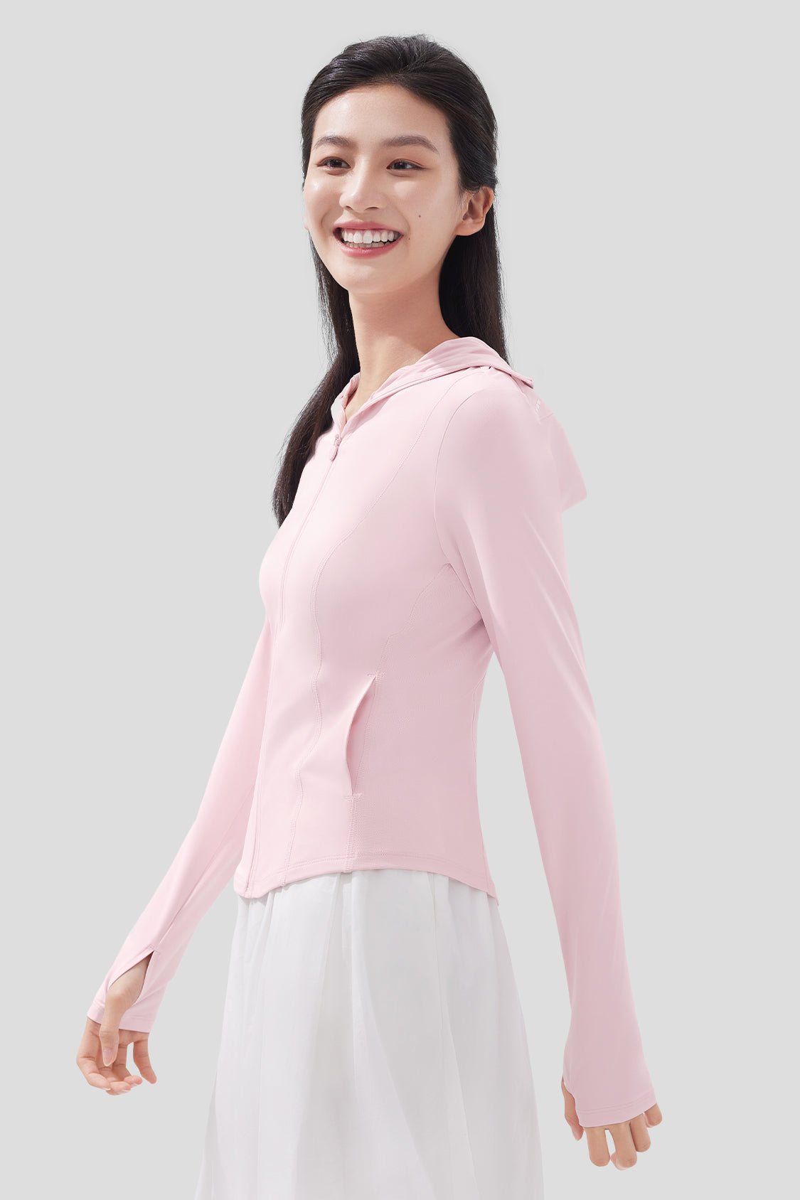 Iceskinny Women's Slim Fit Short Sun Protection Jacket UPF50+ - Lightweight UV Shielding for Outdoor Activities, Hiking & Beach Wear