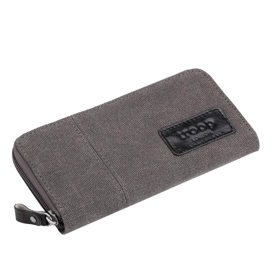 TRP0501 Troop London Canvas Zip Around Wallet for Men & Women - Stylish & Durable Travel Money Organizer for Everyday Use