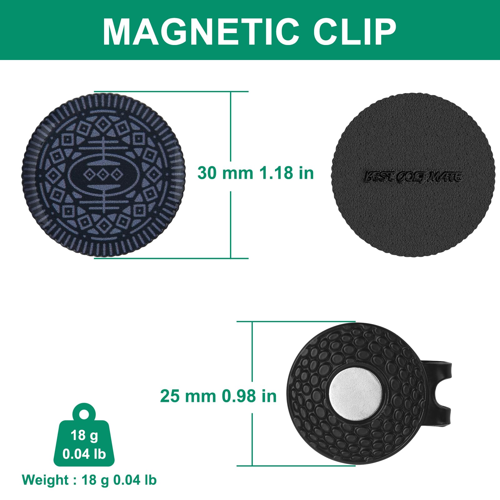 Golf Ball Marker Hat Clip - Premium Golf Accessories for Men & Women | Magnetic Ball Marker & Divot Tool | Funny Golf Gifts & Gadgets for Players | Perfect for Golf Courses, Driving Range & Tournaments
