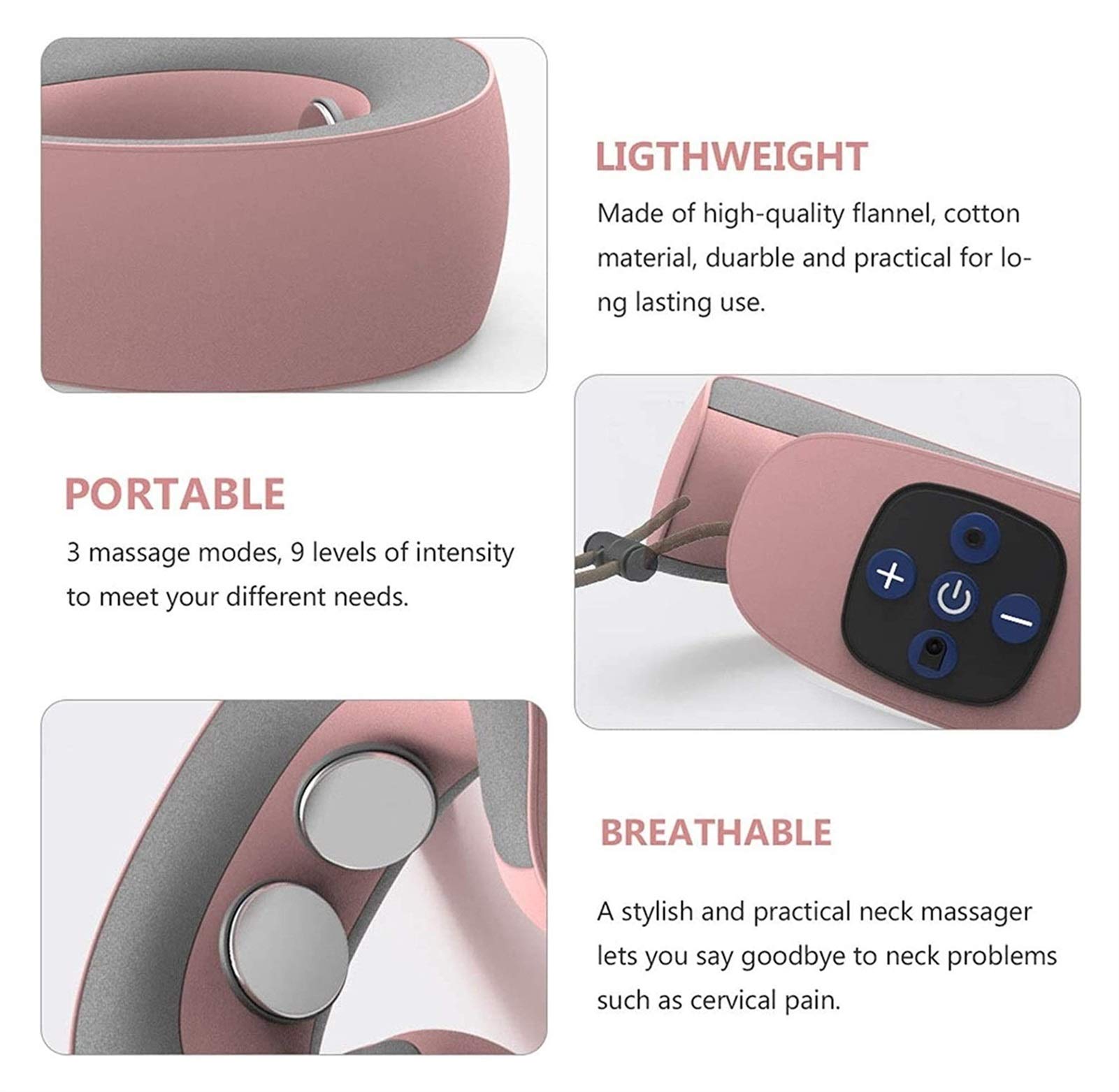 Heated Neck Massager for Pain Relief - Cordless Deep Tissue Massager with 3 Modes & 9 Intensity Levels, Portable Trigger Point Therapy for Shoulder & Back - Perfect Gift for Men & Women - Use at Home, Office, Travel & Gym