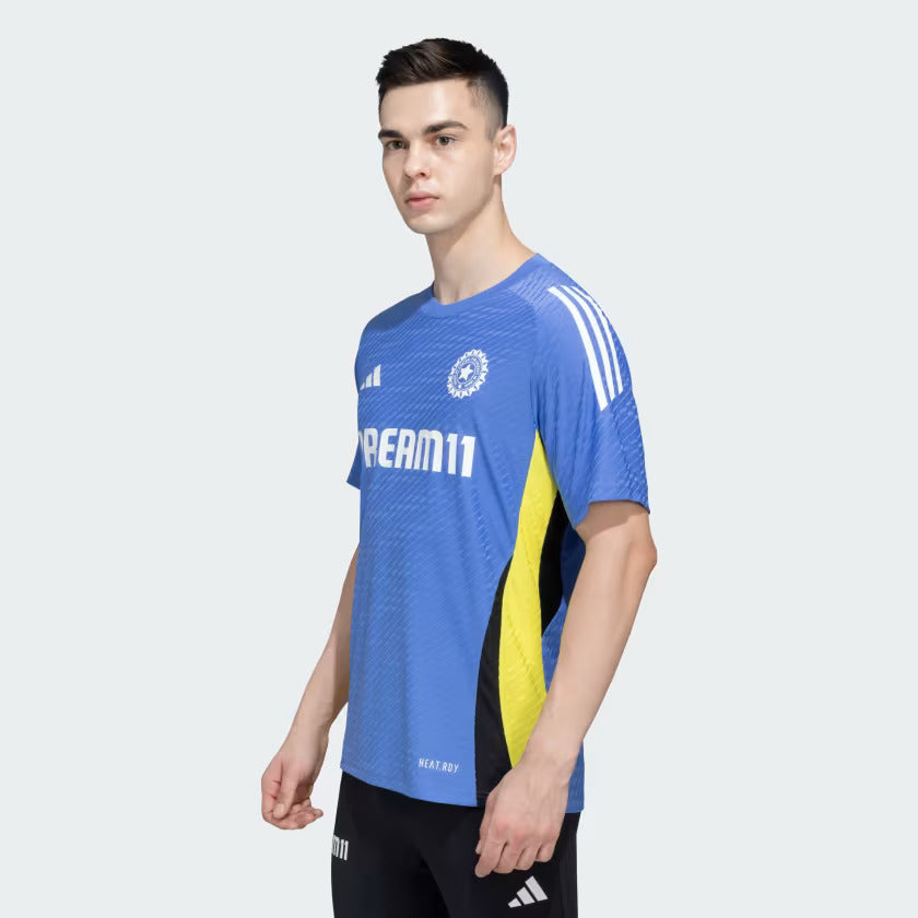 Adidas India Training Match Cricket Jersey - High-Performance Cricket Shirt for Men & Women - Perfect for Cricket Matches, Training & Sports Events