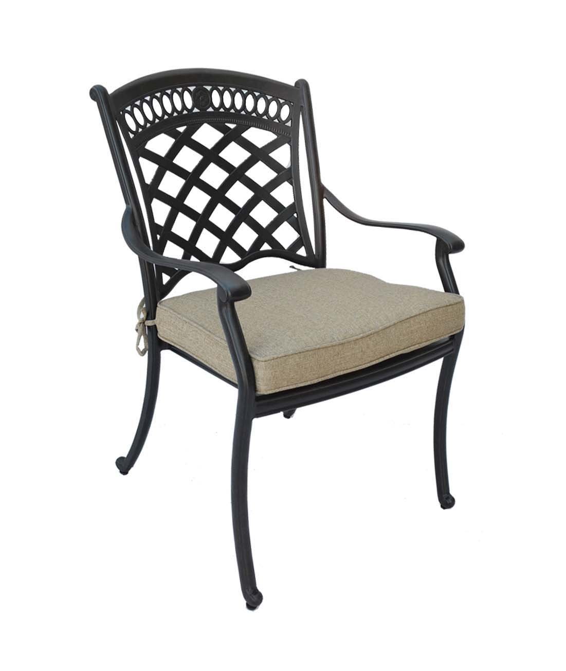 12-Pack Dark Cast Aluminum Patio Dining Chairs - Indoor/Outdoor Weather-Resistant Furniture for Garden, Poolside & Restaurant Use
