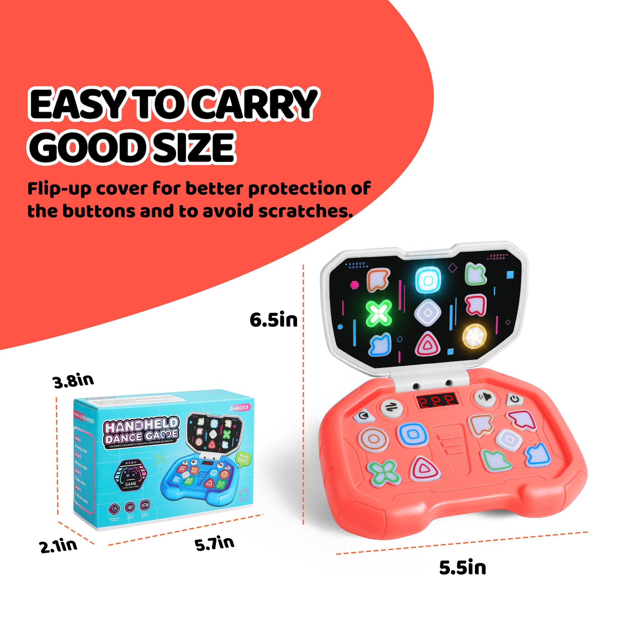 Handheld Fidget Game for Kids 6-12 - ADHD Sensory Toy with 999 Levels & 4 Modes - Perfect Birthday Gift for Boys & Girls - Great for Stress Relief & Focus