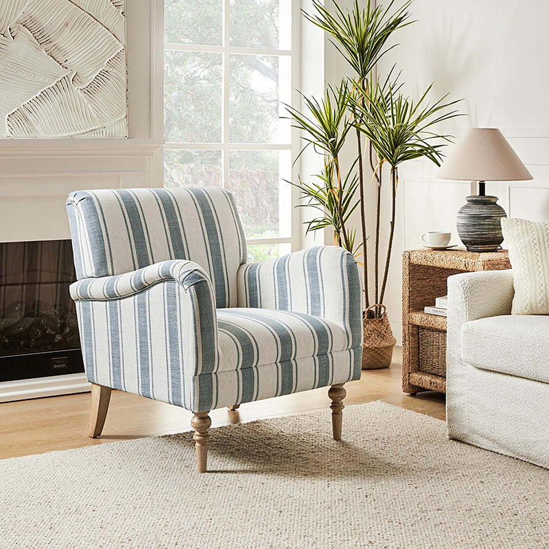 Quentin Upholstered Armchair - Modern Accent Chair for Living Room, Bedroom & Office - Comfortable Lounge Chair with Soft Fabric & Sturdy Wooden Legs