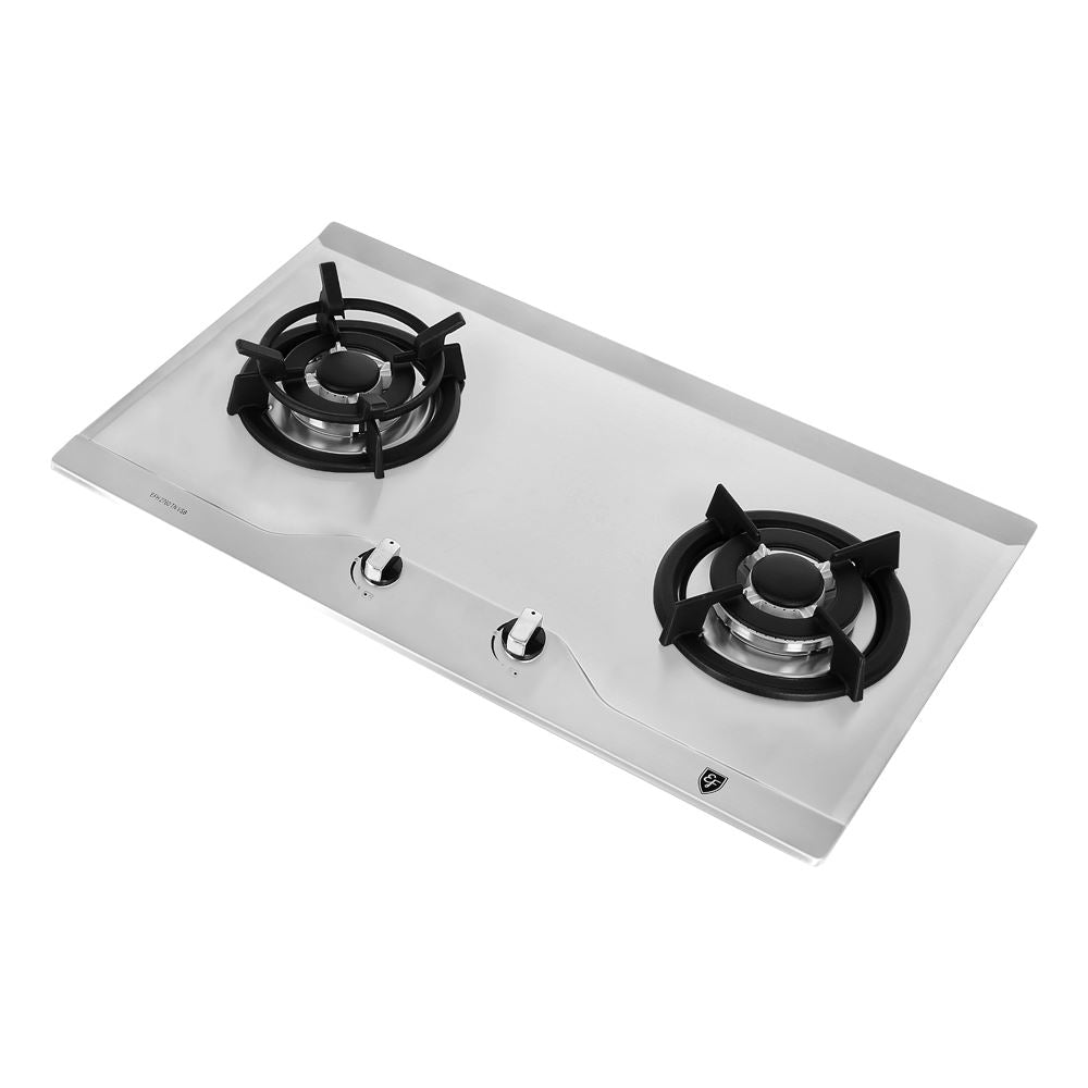 EF EFH 2760 TN VSB 78cm Built-in Stainless Steel Gas Hob - 4 Burner Cooktop for Professional Home Kitchen Cooking | Fast Heating & Energy Efficient