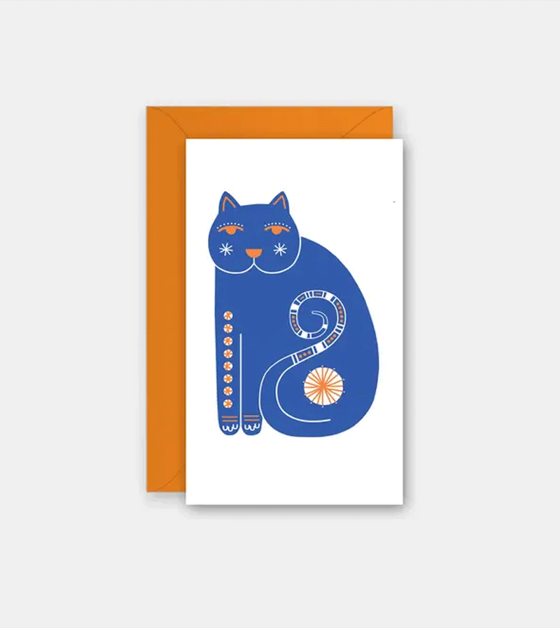 Scandi Cat Mini Greeting Card Set - Scandinavian Style Cat-Themed Cards for Birthdays, Thank You & Holidays | Perfect for Cat Lovers & Home Decor