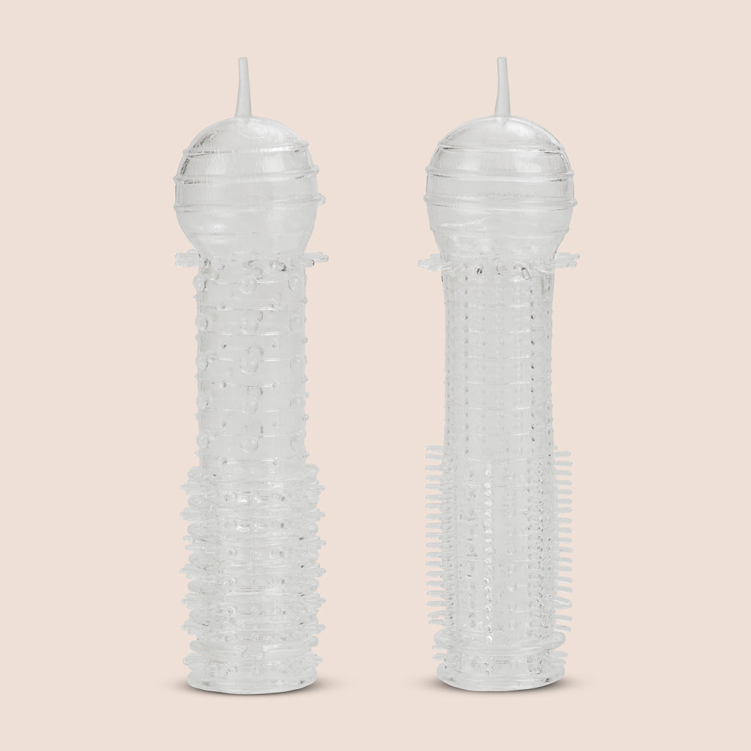 Senso® Dual Pleasure Sleeves for Men - Enhanced Stimulation & Pleasure | Perfect for Couples Play & Solo Use