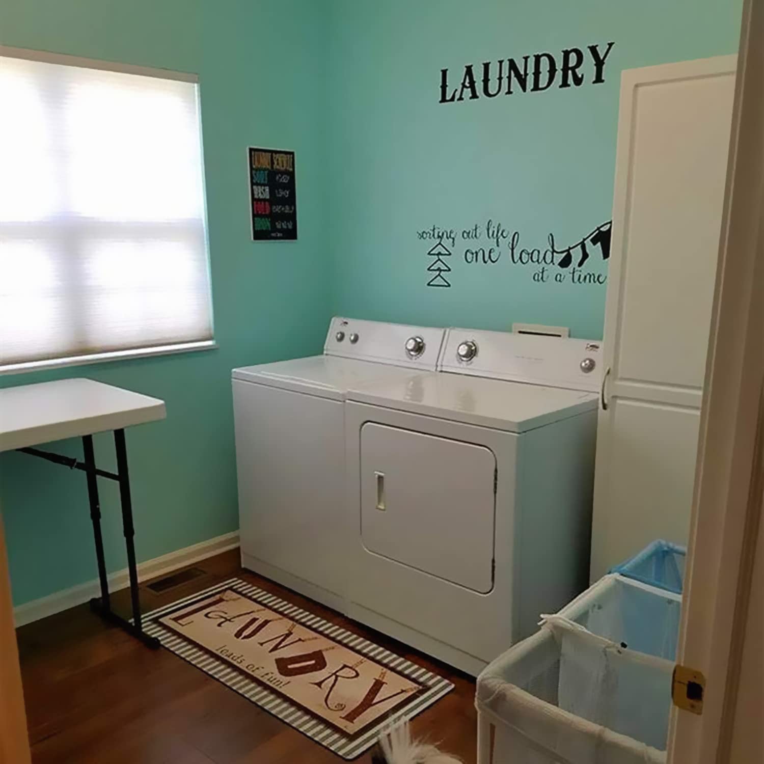 Ukeler Non-Slip Laundry Rug - Waterproof Washable Floor Mat for Laundry Room & Bathroom (20x59 Inches) - Perfect for High-Traffic Areas, Mudrooms, and Wet Spaces