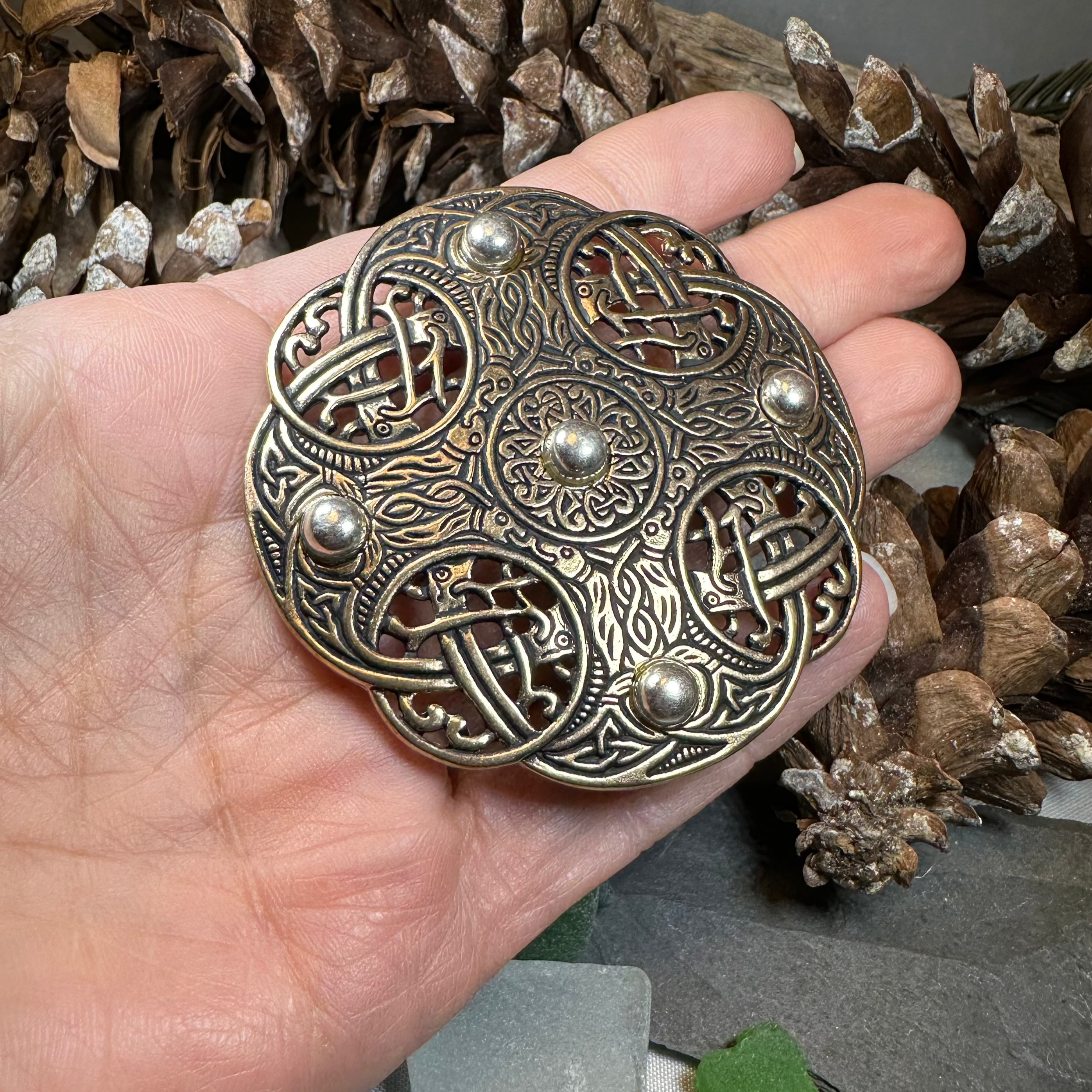 Authentic Anglo-Saxon Galloway Brooch - Viking Jewelry for Men & Women - Medieval Norse Brooch for Costumes, Reenactments & Historical Collections