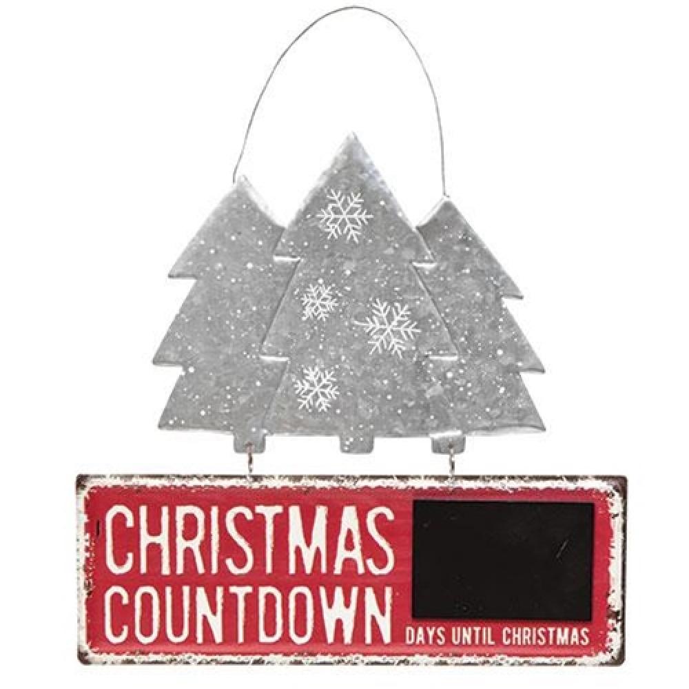 Christmas Countdown Sign with Trees - Holiday Decor for Home, Office & Party Countdown - Perfect for Xmas Decorations & Festive Celebrations