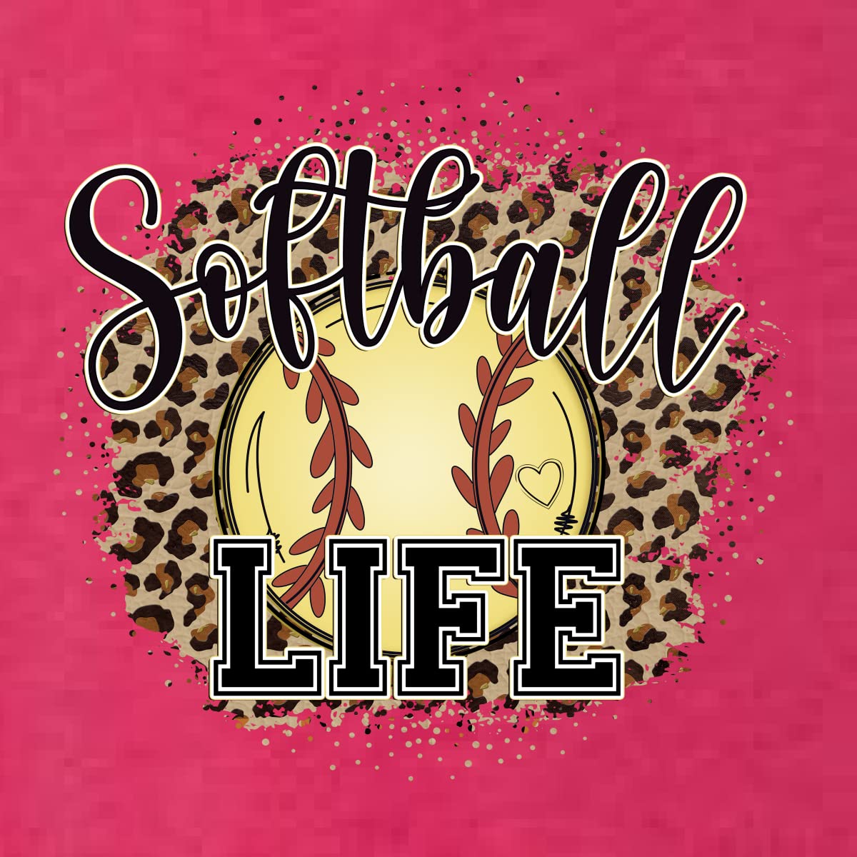 Softball Life Animal Print Tri-Blend Racerback Tank Top for Girls - Breathable Athletic Shirt for Sports Practice & Casual Wear